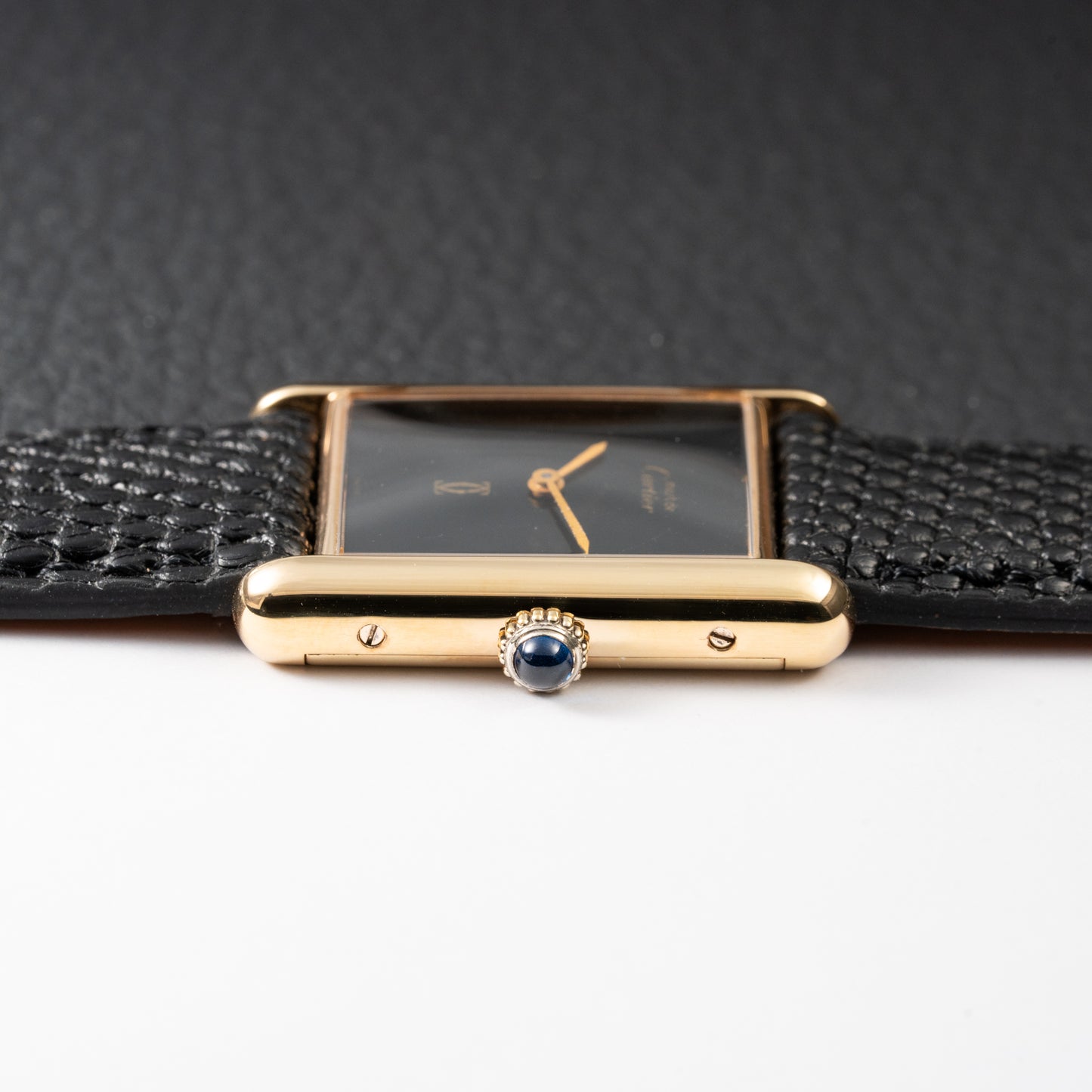 Cartier Tank Must de Vermeil Black Onyx Dial GM 1980s