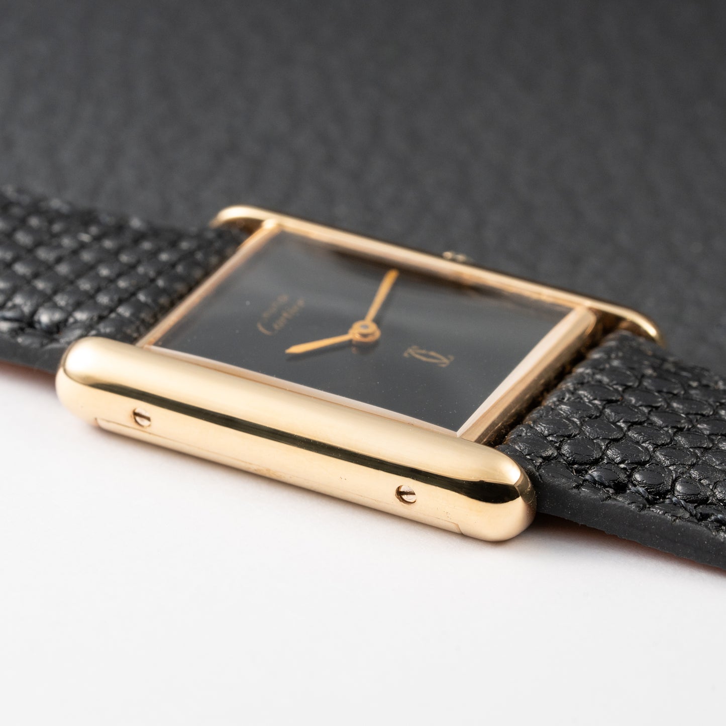 Cartier Tank Must de Vermeil Black Onyx Dial GM 1980s