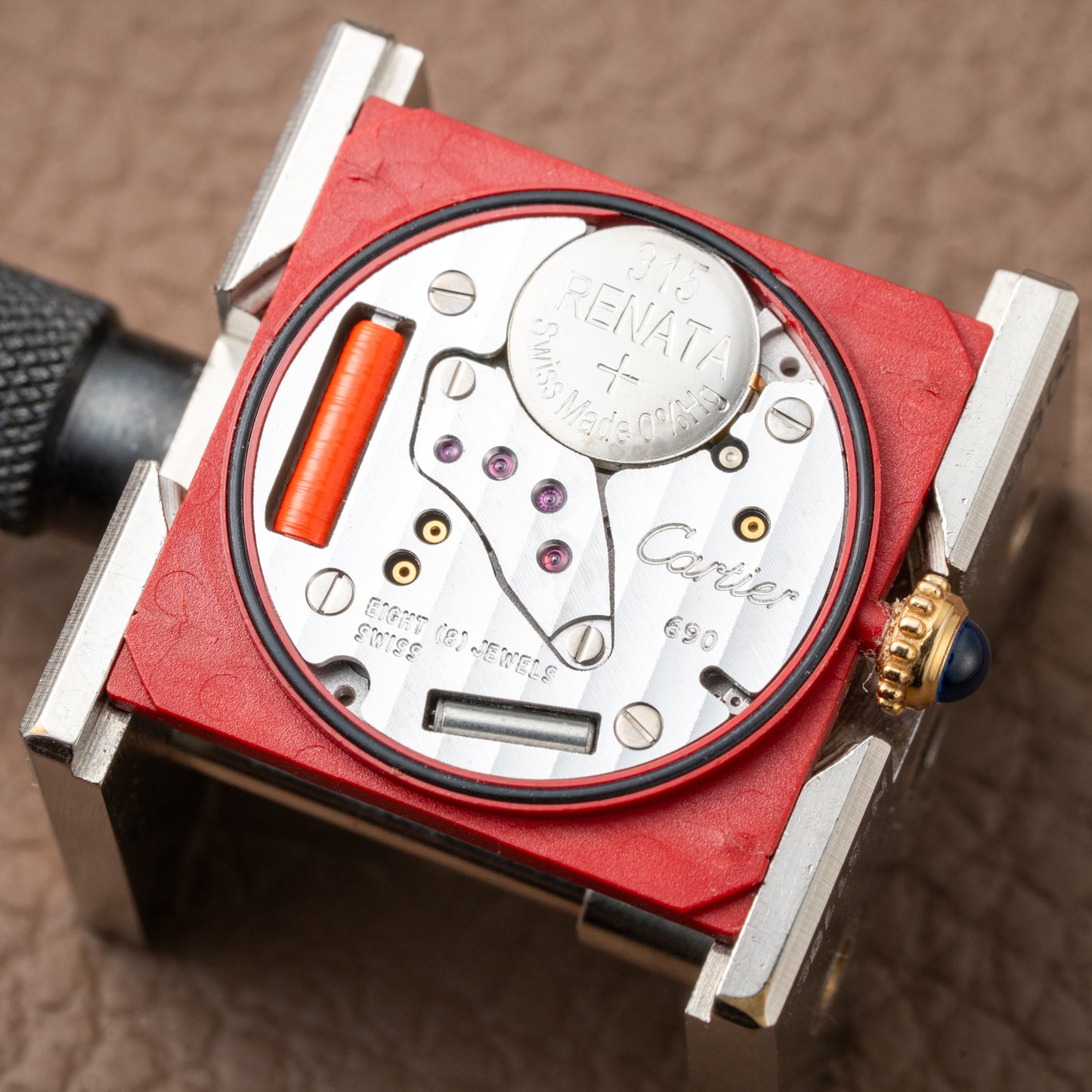 Cartier Tank Must de Rare Breguet Numerals Dial Vermeil Ref 590005 From 1990s