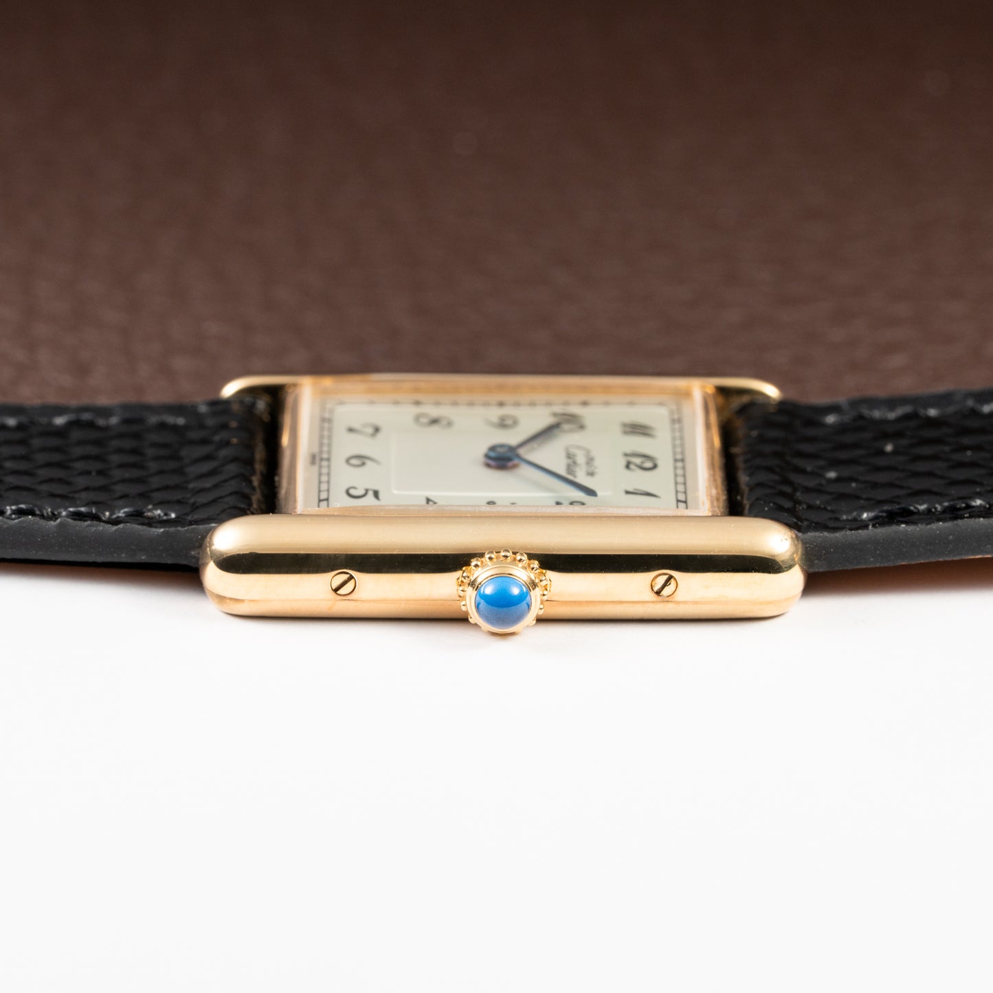 Cartier Tank Must de Rare Breguet Numerals Dial Vermeil Ref 590005 From 1990s