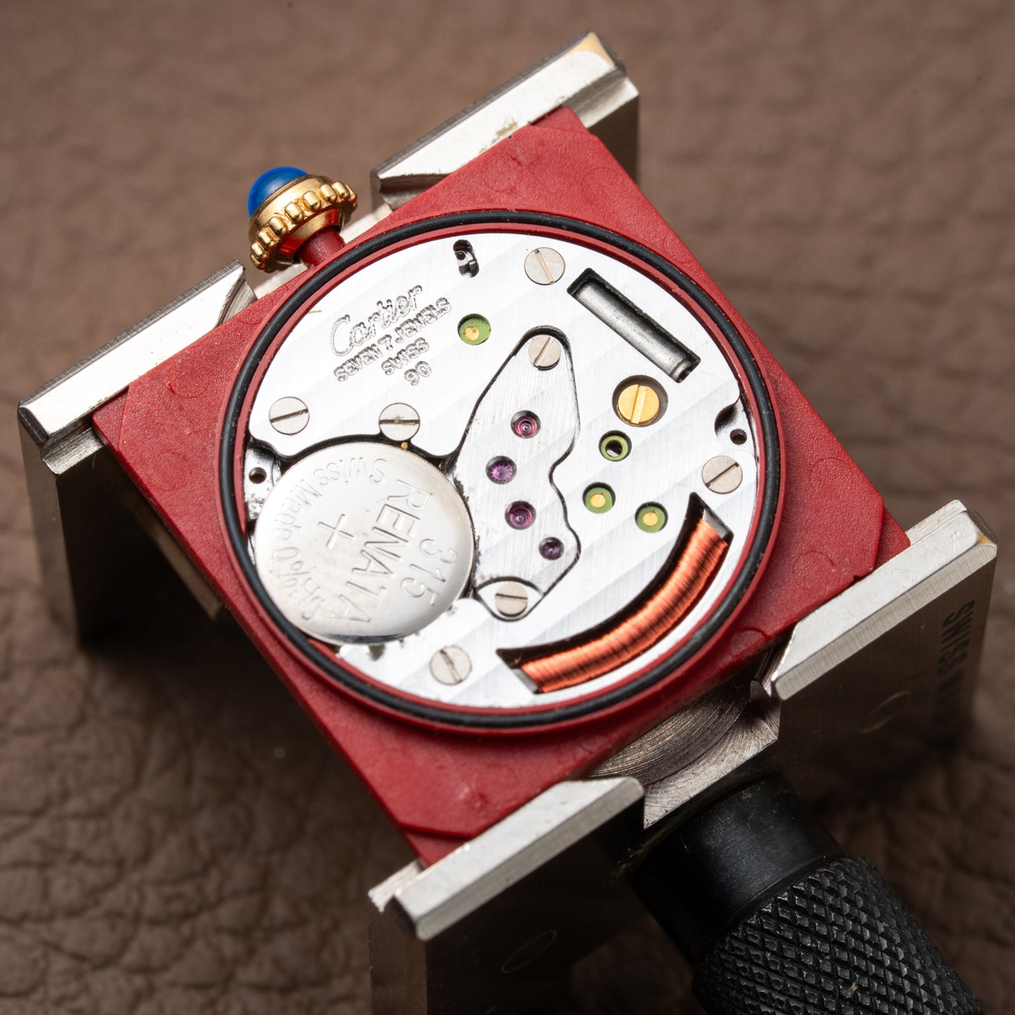 Cartier Tank Must de Rare Breguet Numerals Dial Vermeil Ref 590005 From 1990s