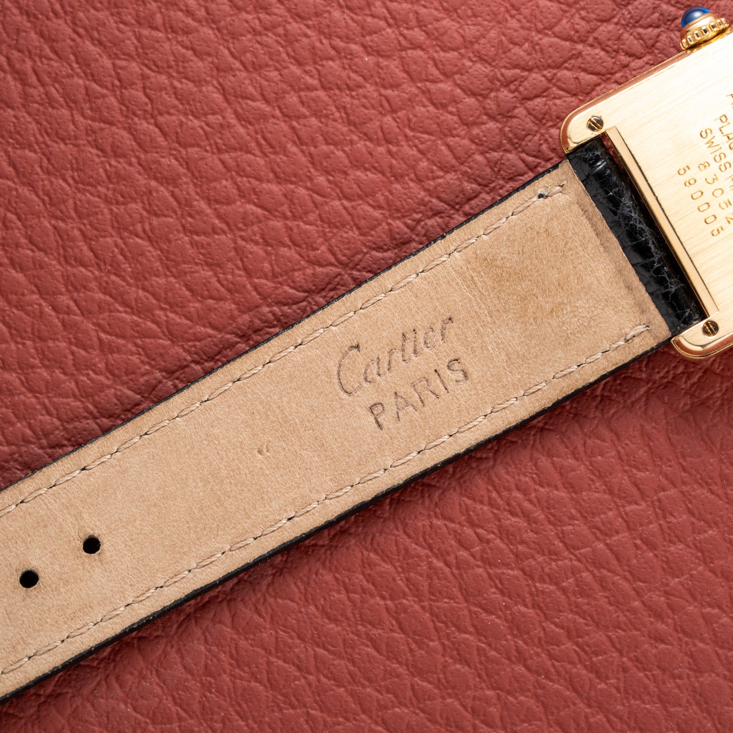Cartier Tank Must de Rare Breguet Numerals Dial Vermeil Ref 590005 From 1990s