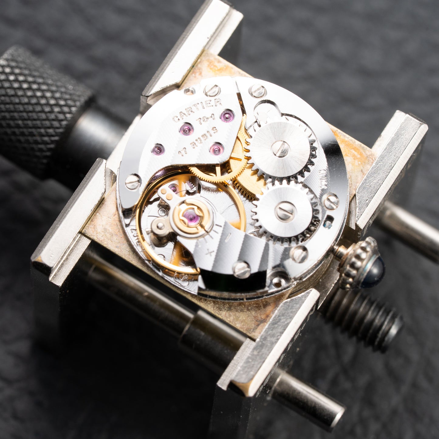 Cartier Tank Must de Roman Lemon Dial Vermeil PM from 1980s