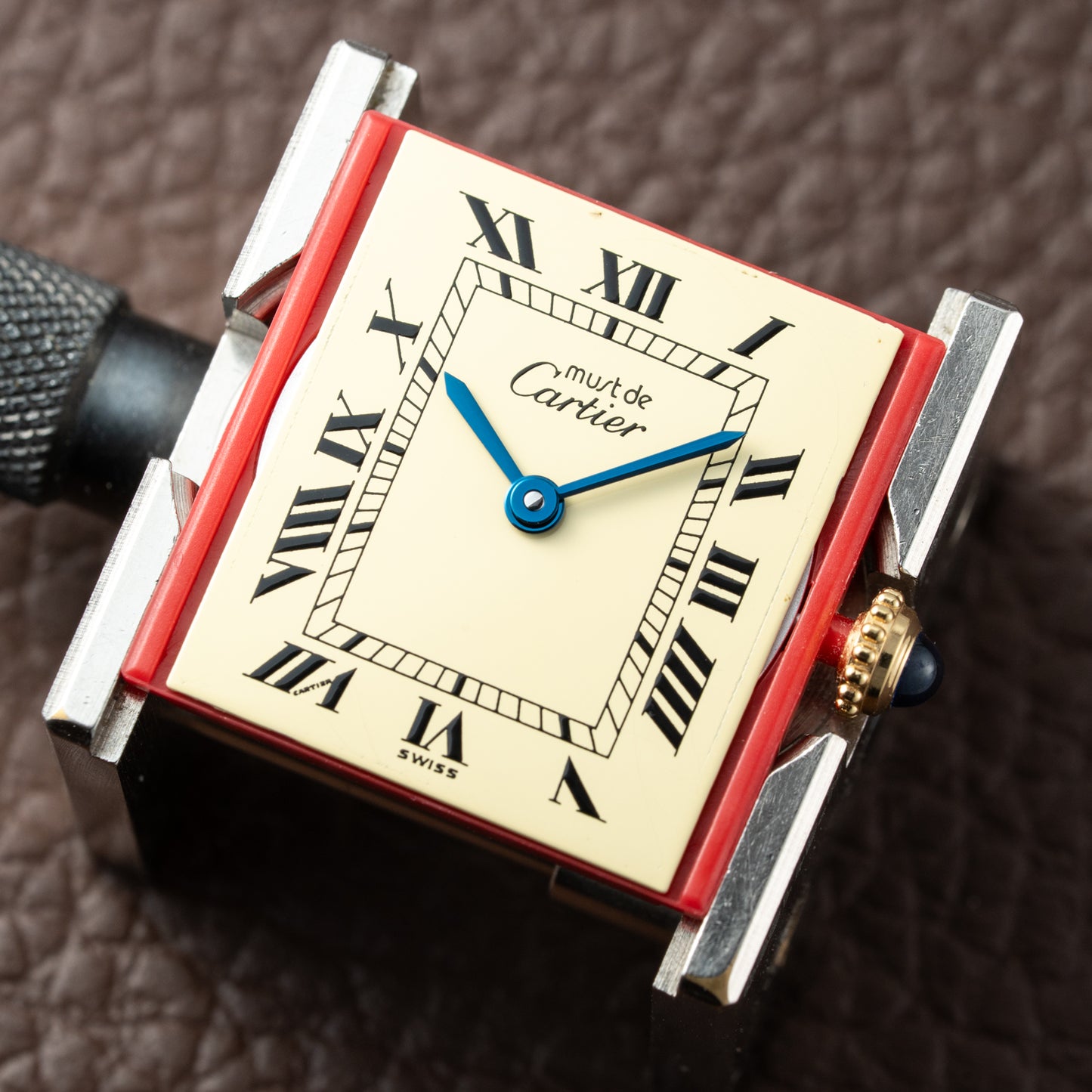 Cartier Must de Tank Vermeil Lemon Roman Dial Reference 590005