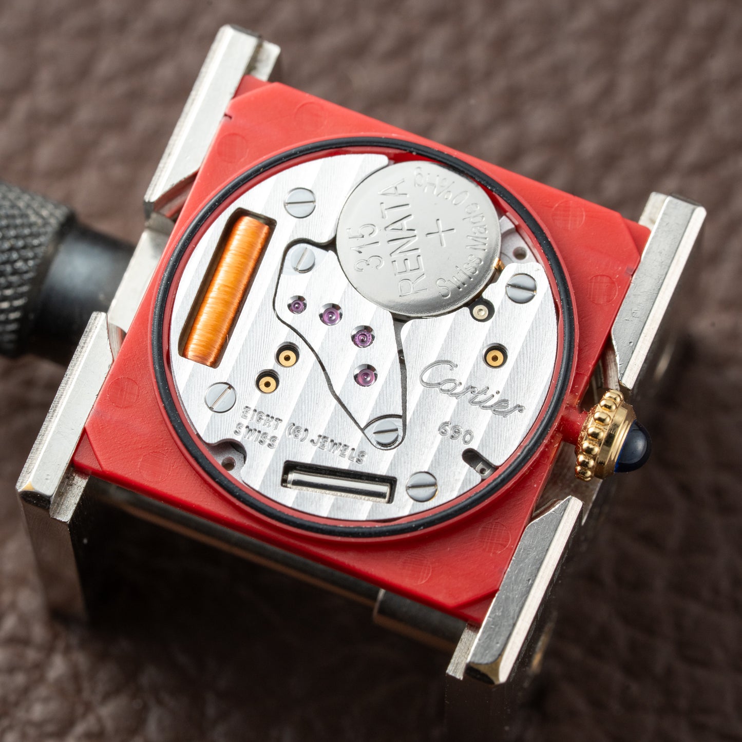 Cartier Must de Tank Vermeil Lemon Roman Dial Reference 590005