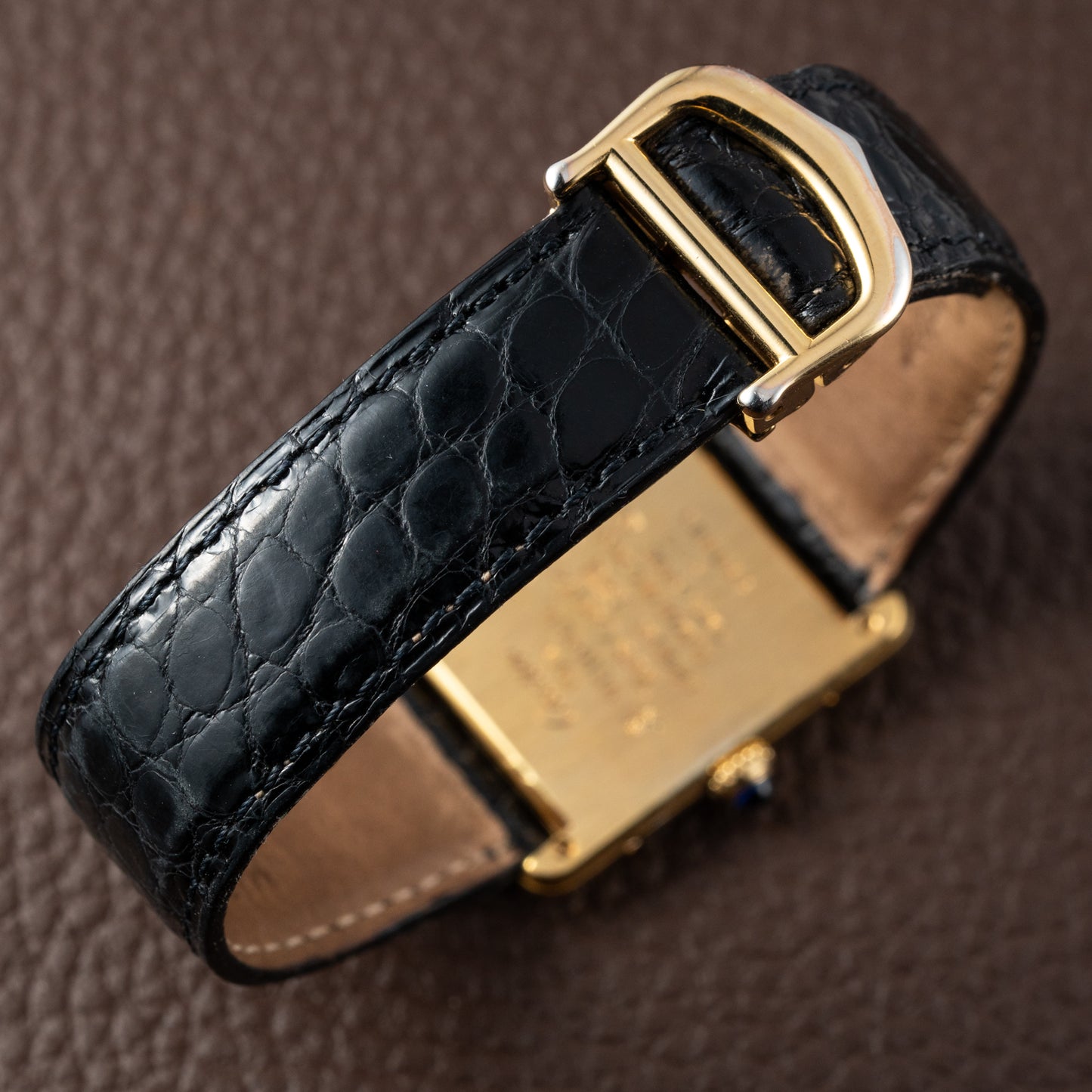 Cartier Must de Tank Vermeil Lemon Roman Dial Reference 590005