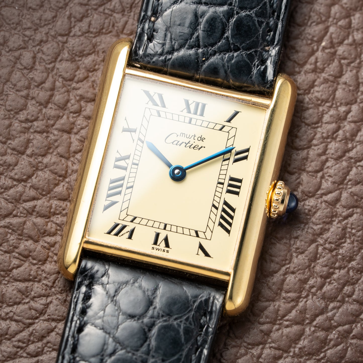 Cartier Must de Tank Vermeil Lemon Roman Dial Reference 590005