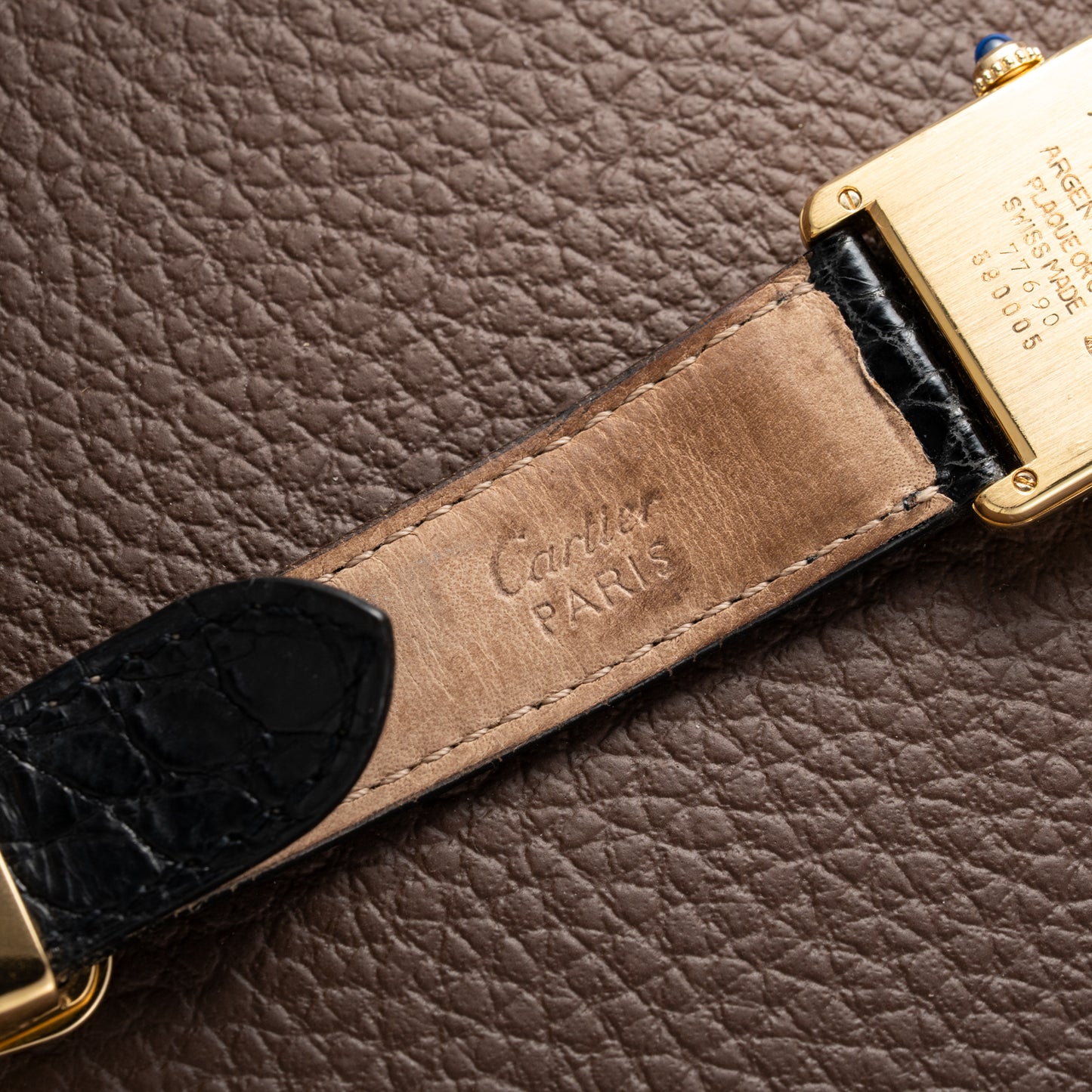 Cartier Must de Tank Vermeil Lemon Roman Dial Reference 590005
