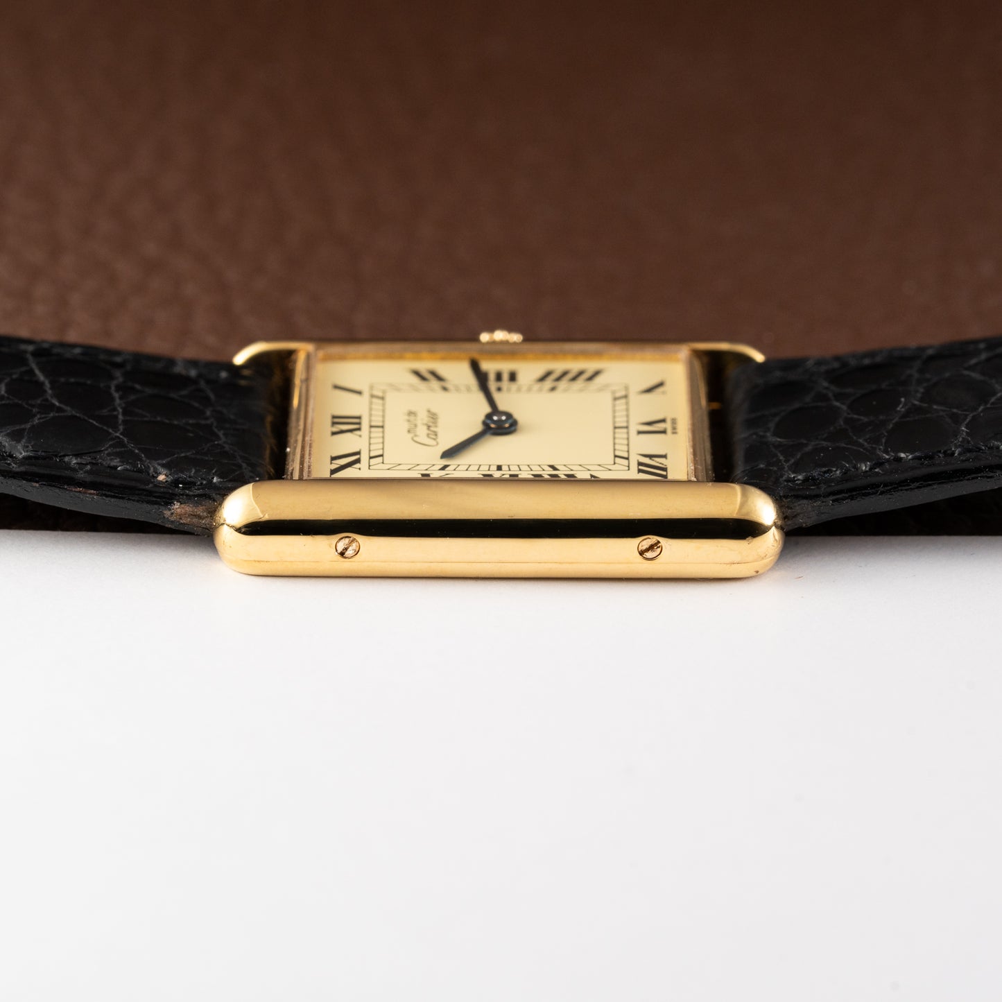 Cartier Must de Tank Vermeil Lemon Roman Dial Reference 590005