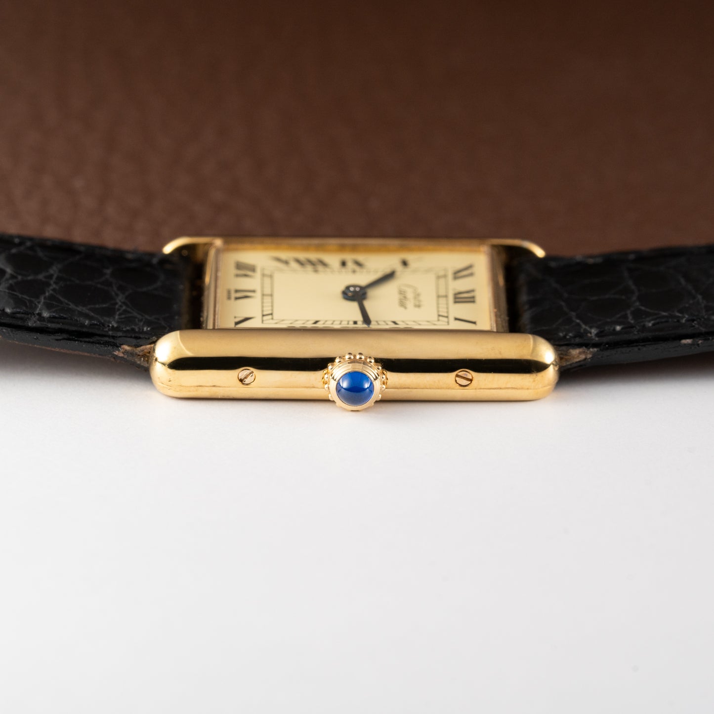 Cartier Must de Tank Vermeil Lemon Roman Dial Reference 590005