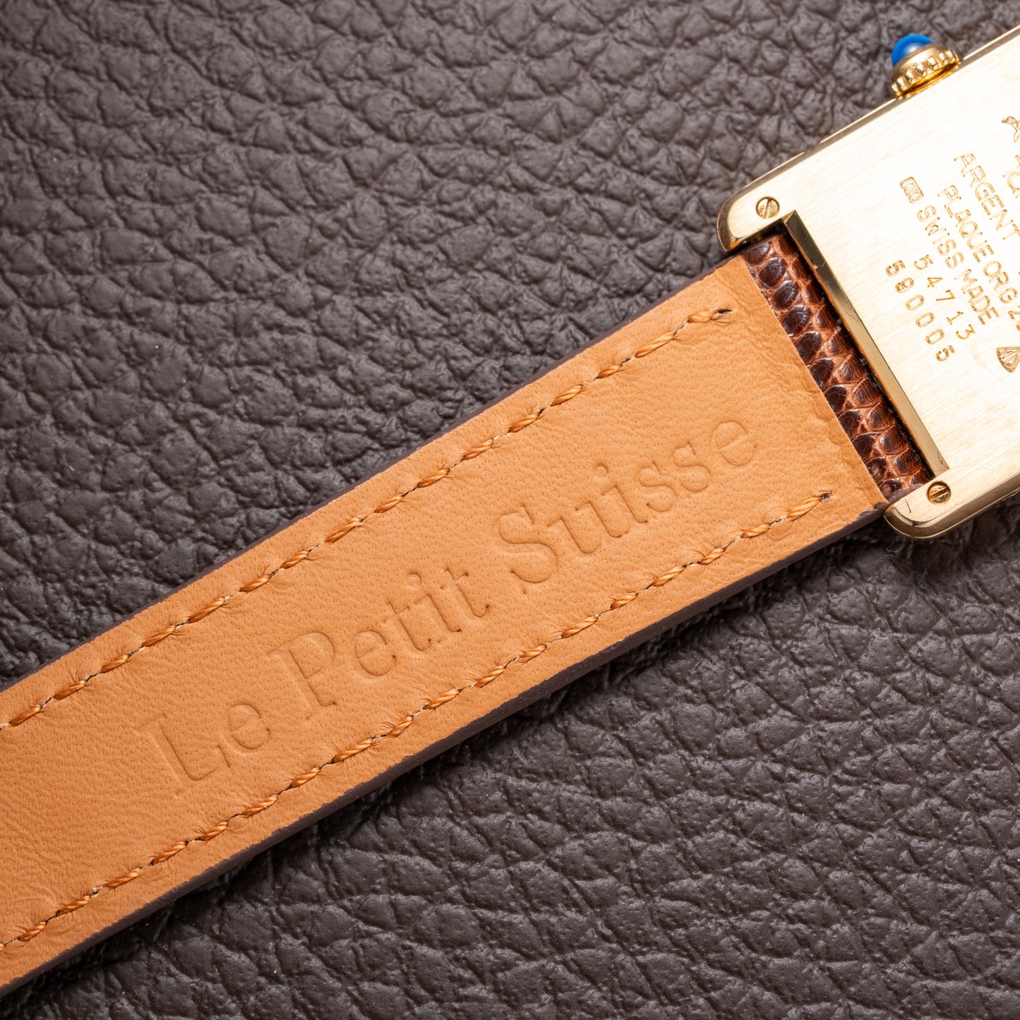 Cartier Tank Must de Vermeil Classic Roman Lemon Dial Ref 590005 from 1990s