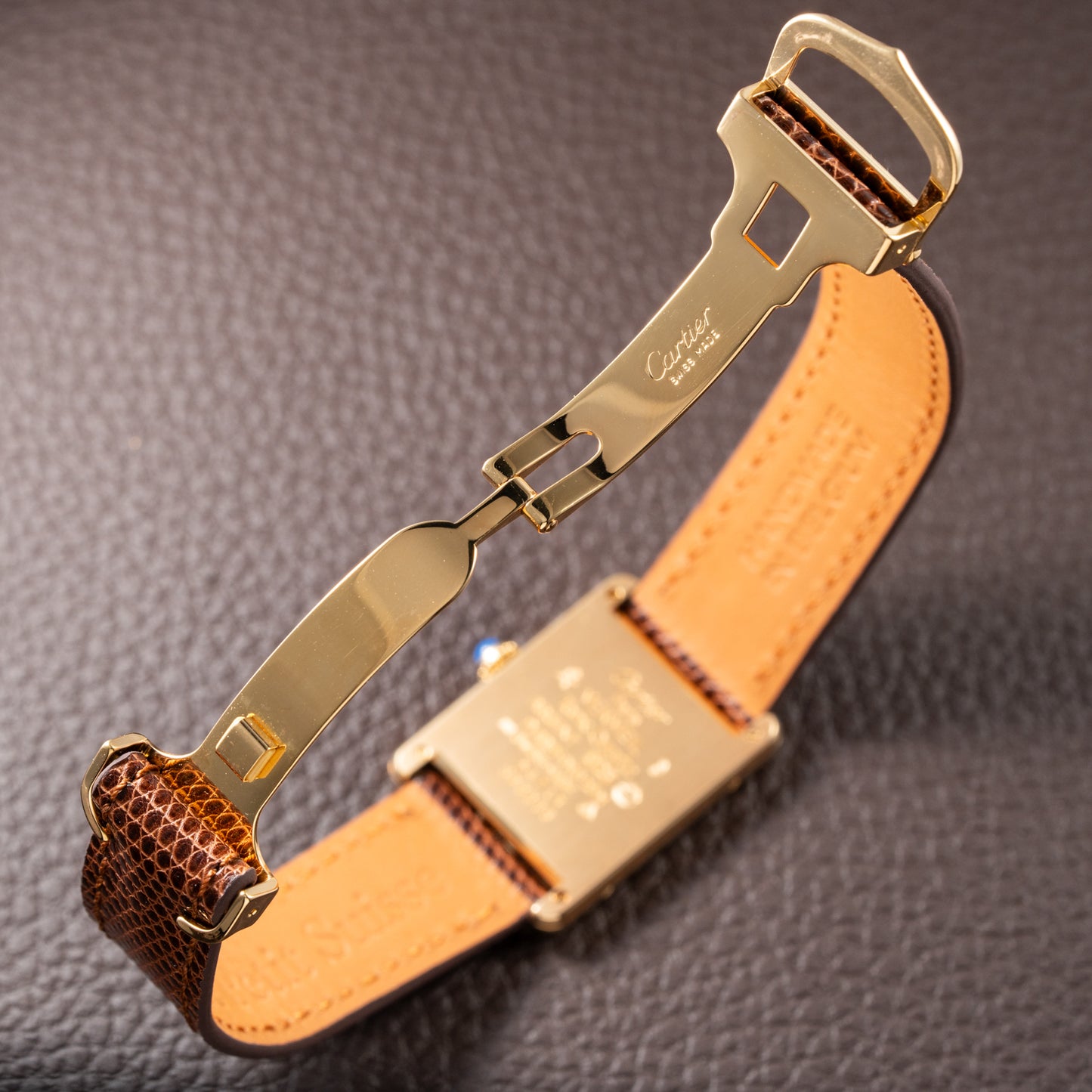 Cartier Tank Must de Vermeil Classic Roman Lemon Dial Ref 590005 from 1990s