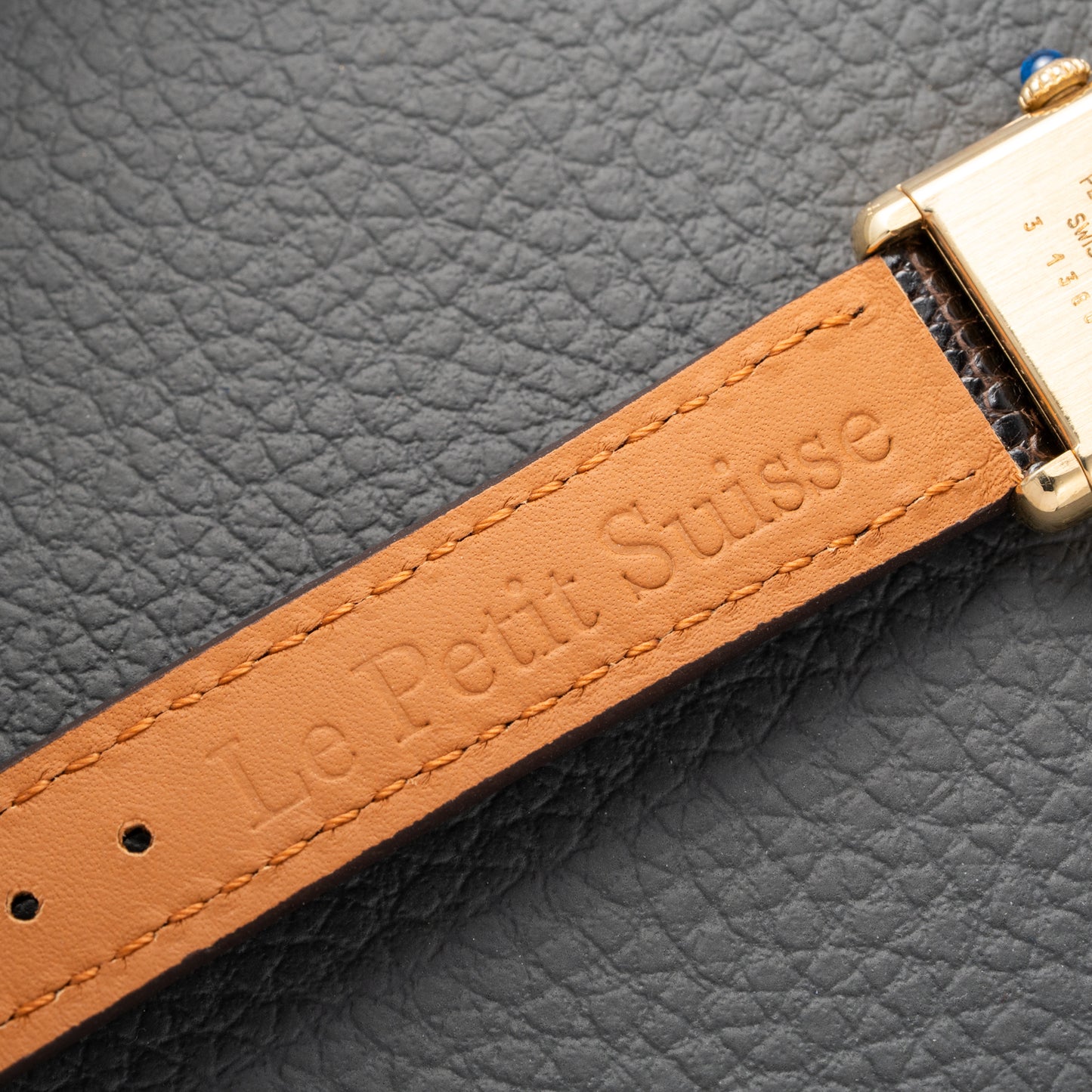 Cartier Tank Must de Vermeil Roman Lemon Dial PM from 1980s