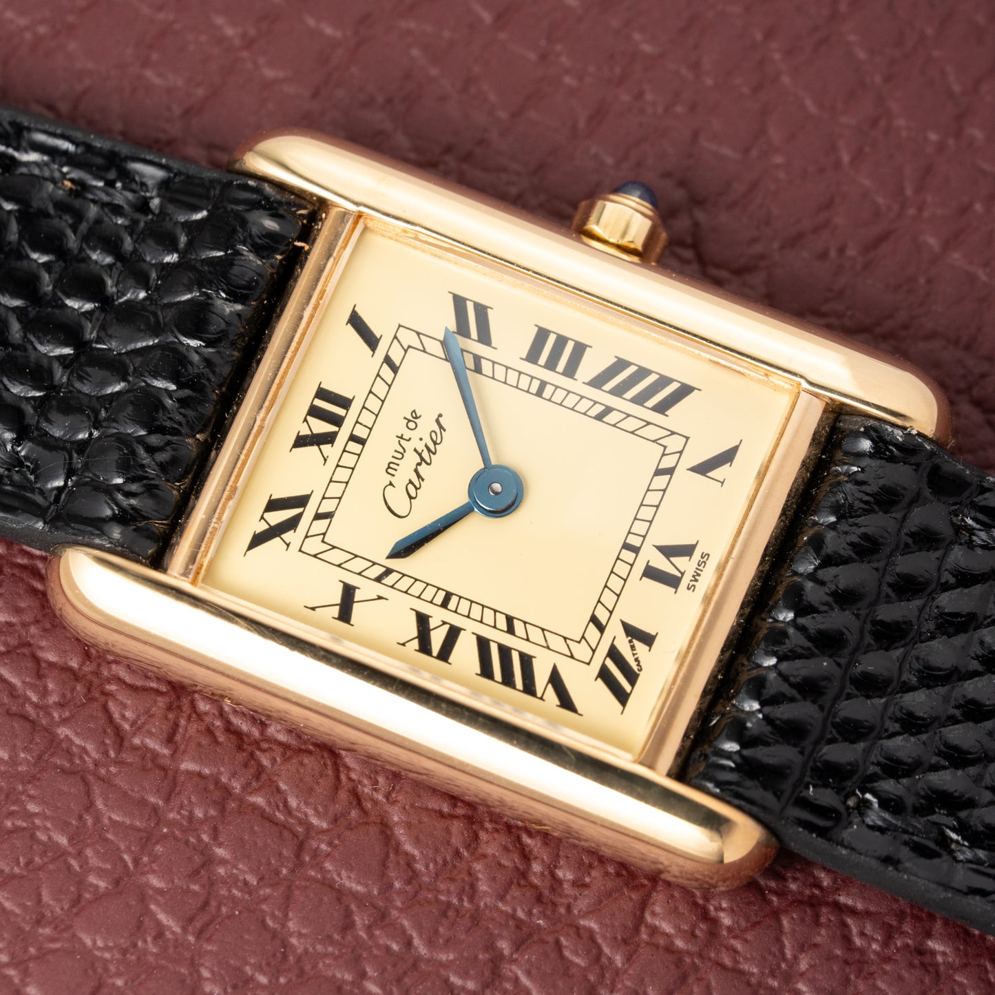 Cartier Tank Must de Vermeil Lemon Roman Dial PM Reference 3 66001