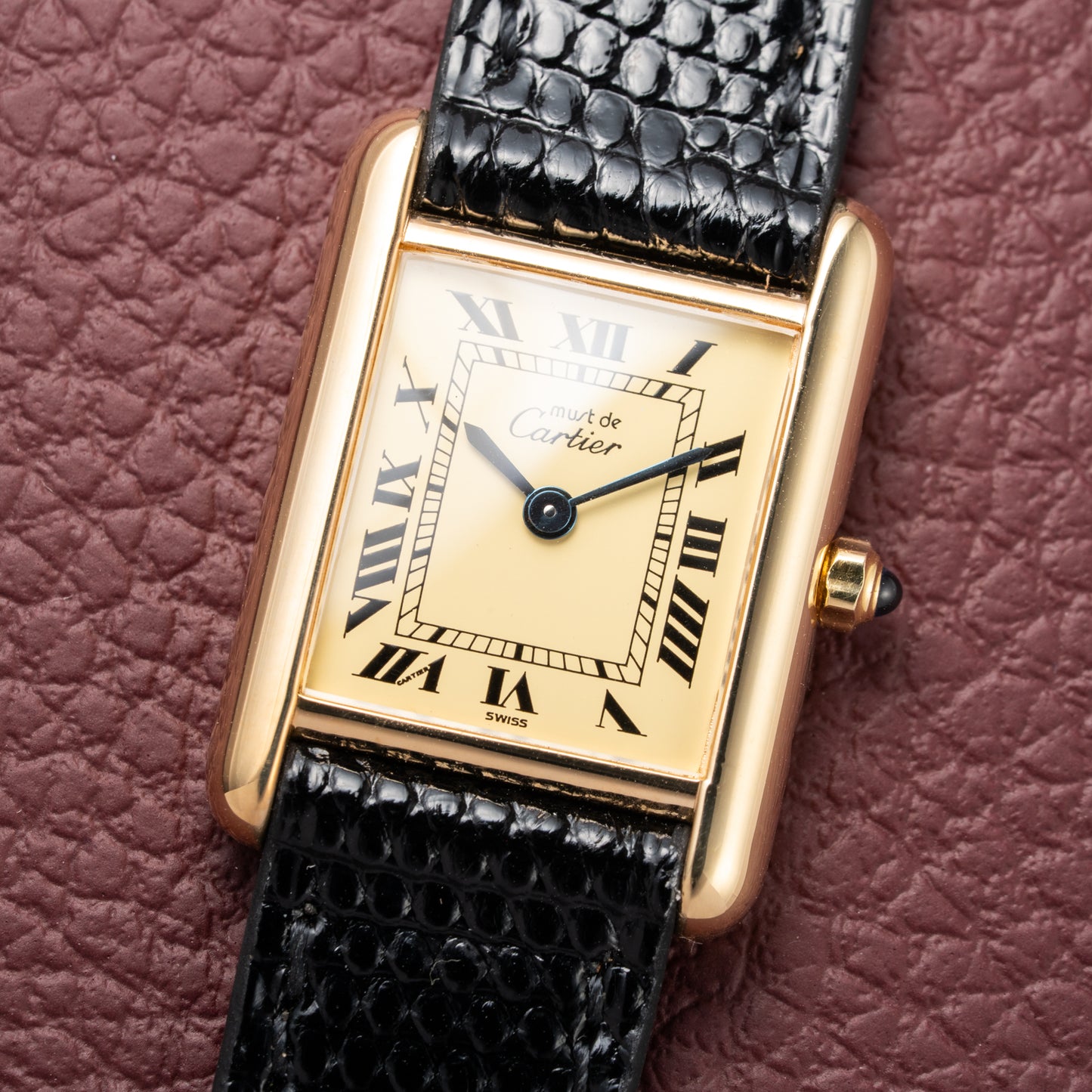 Cartier Tank Must de Vermeil Lemon Roman Dial PM Reference 3 66001