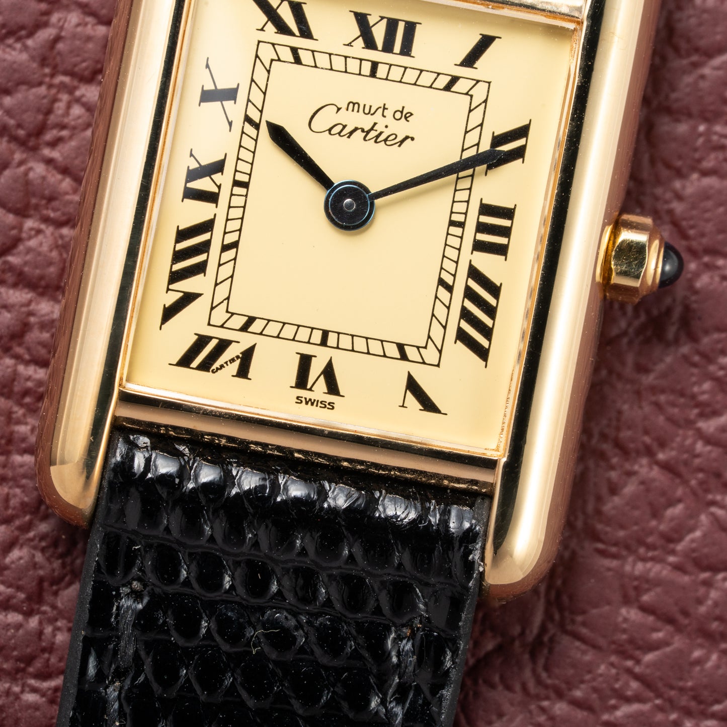 Cartier Tank Must de Vermeil Lemon Roman Dial PM Reference 3 66001