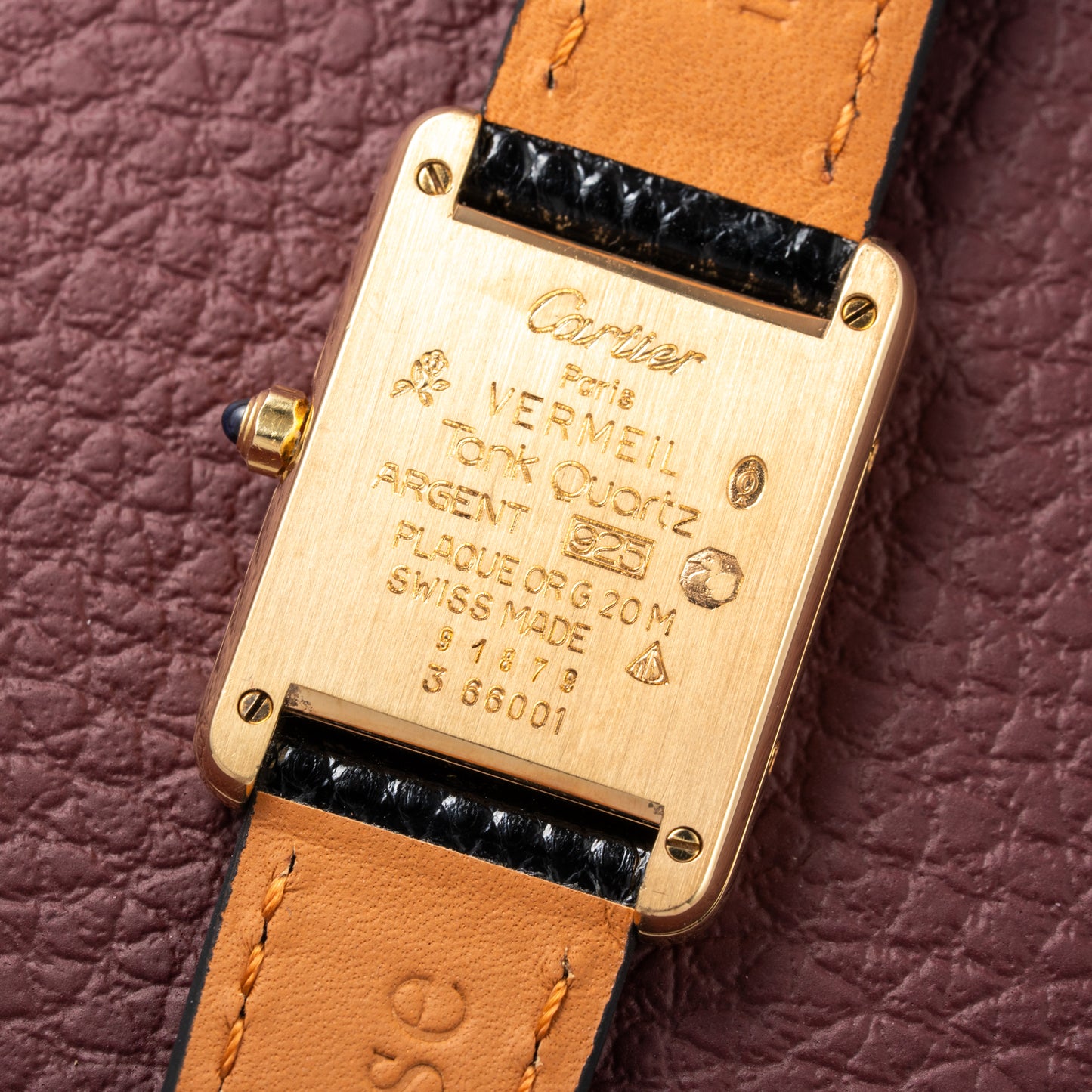 Cartier Tank Must de Vermeil Lemon Roman Dial PM Reference 3 66001