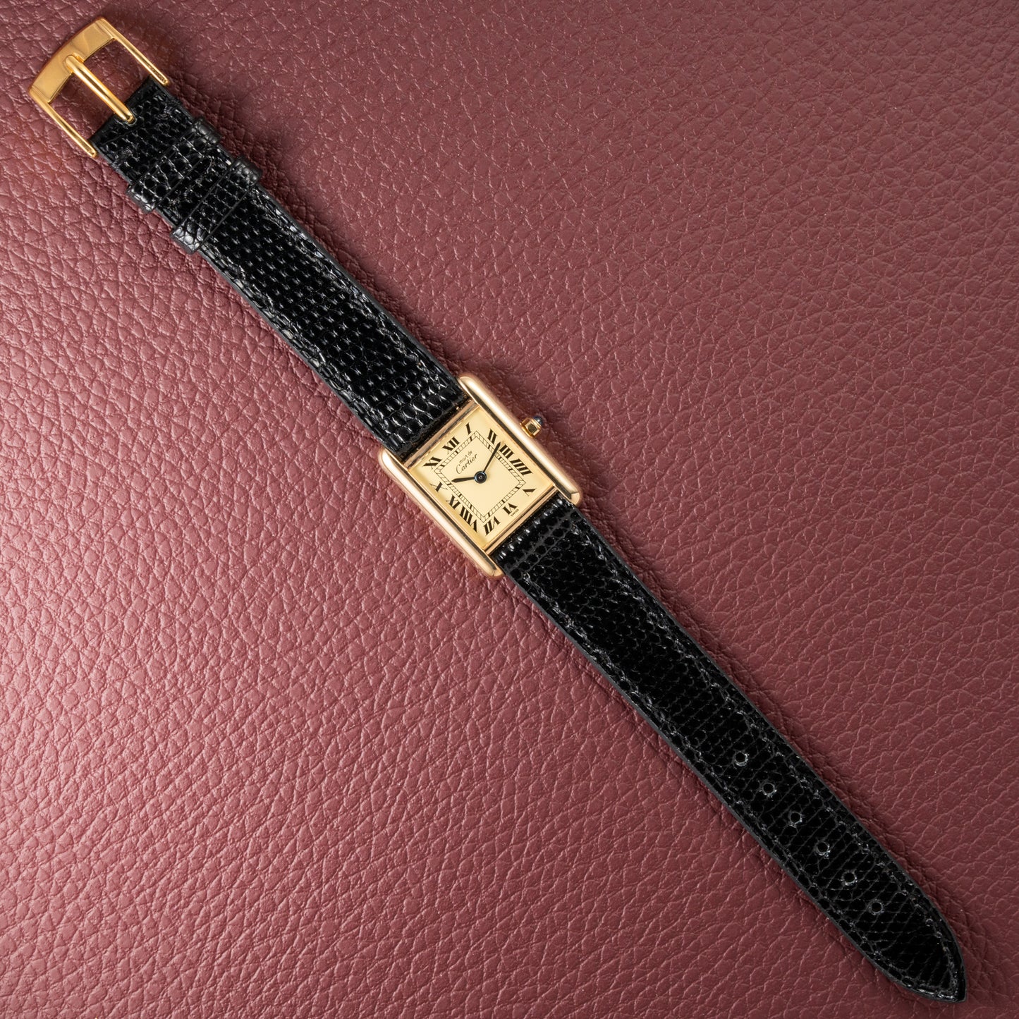 Cartier Tank Must de Vermeil Lemon Roman Dial PM Reference 3 66001
