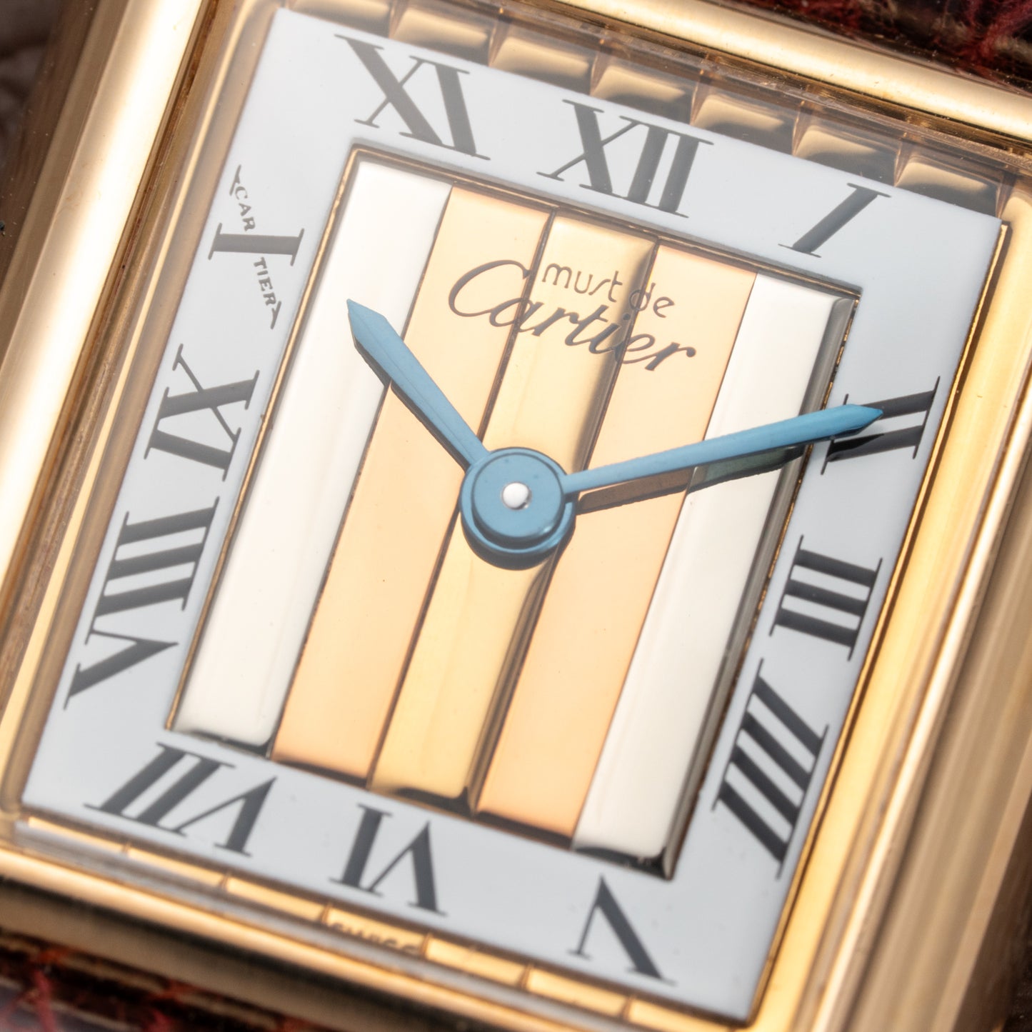 Cartier Tank Must de Vermeil ‘Trinity' Tricolor Dial PM Ref 5057001 from 1990s