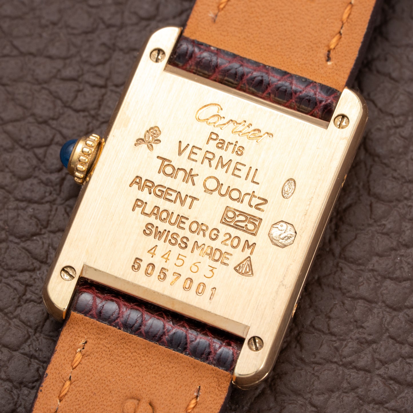Cartier Tank Must de Vermeil ‘Trinity' Tricolor Dial PM Ref 5057001 from 1990s