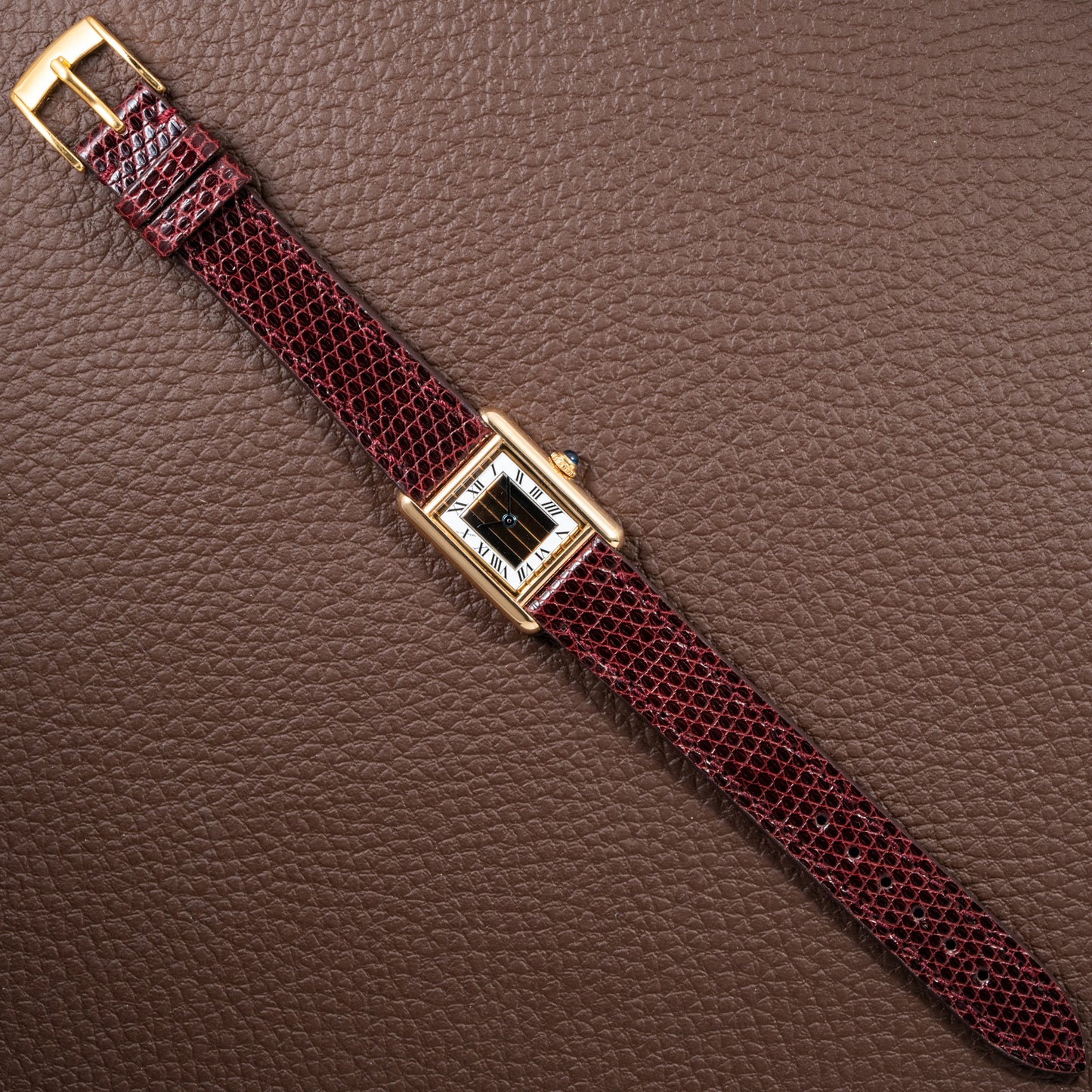 Cartier Tank Must de Vermeil ‘Trinity' Tricolor Dial PM Ref 5057001 from 1990s
