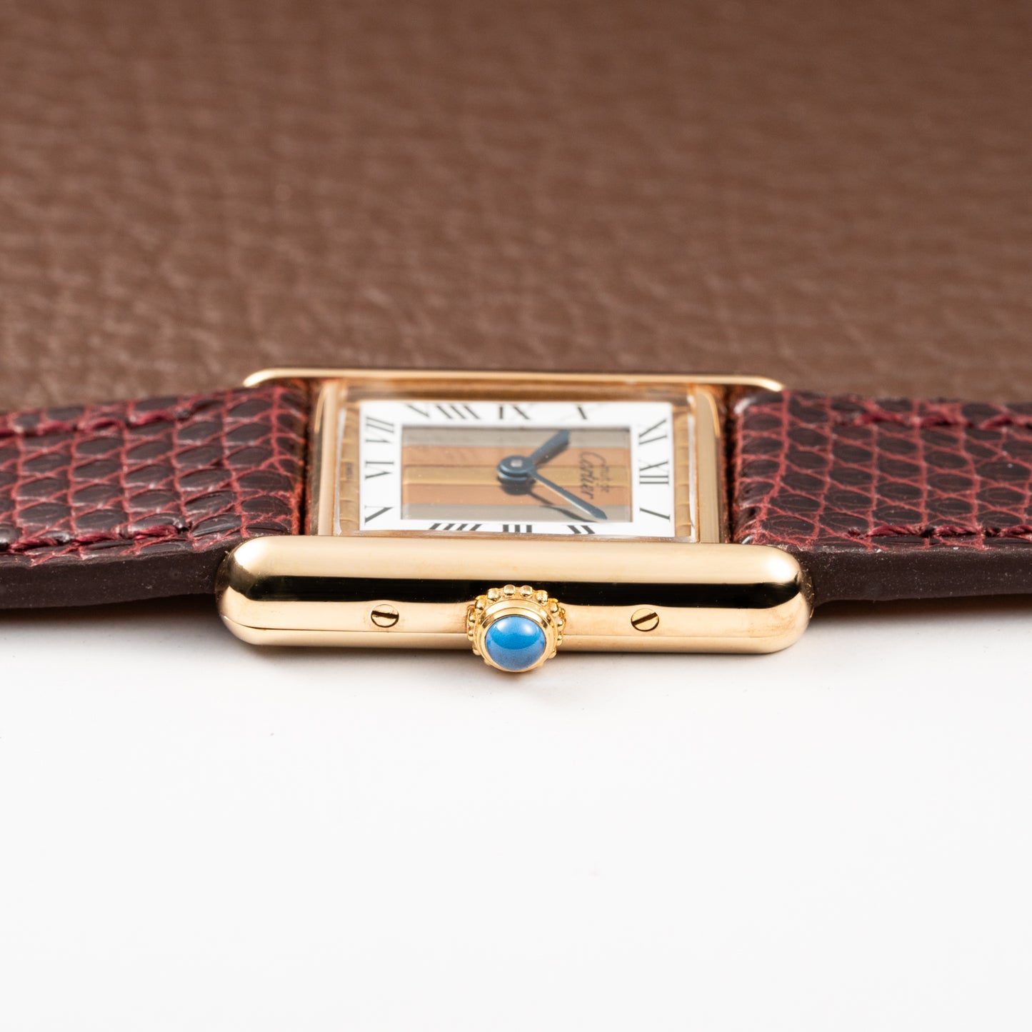 Cartier Tank Must de Vermeil ‘Trinity' Tricolor Dial PM Ref 5057001 from 1990s