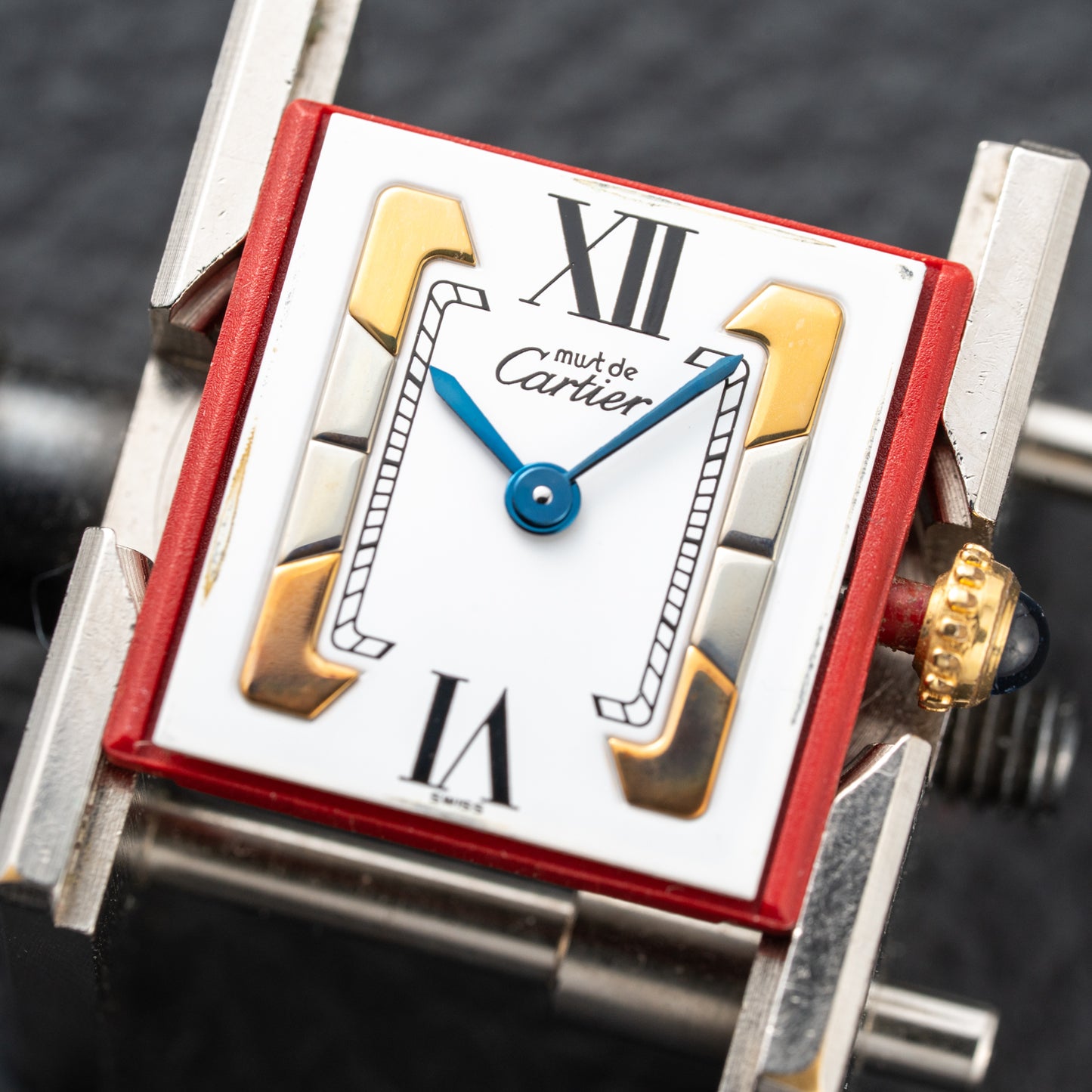 Cartier Tank Must de Vermeil White Tricolor Dial PM Ref 5057001 Full Set from 1993