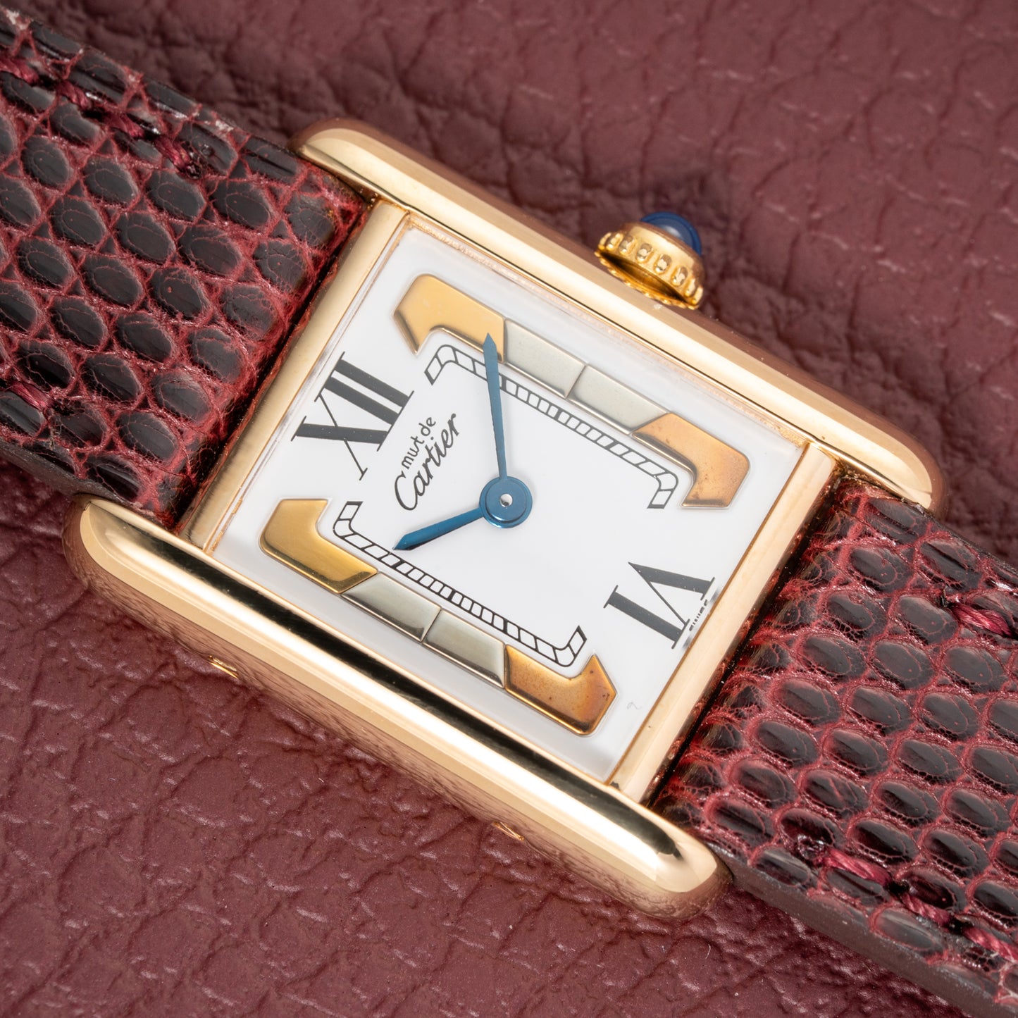 Cartier Tank Must de Vermeil White Tricolor Dial PM Ref 5057001 Full Set from 1993