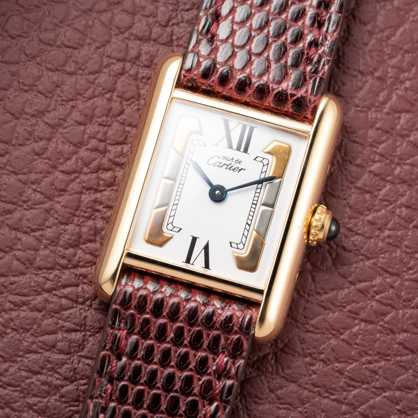 Cartier Tank Must de Vermeil White Tricolor Dial PM Ref 5057001 Full Set from 1993