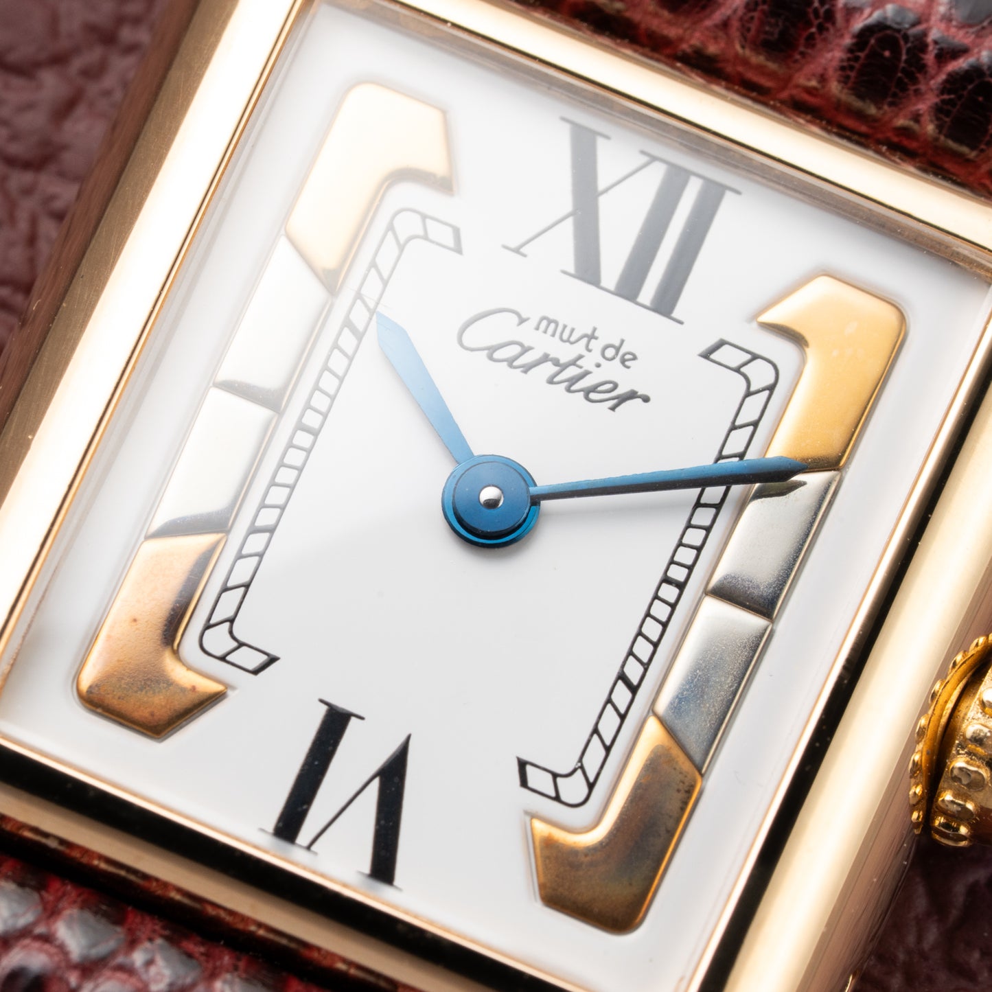Cartier Tank Must de Vermeil White Tricolor Dial PM Ref 5057001 Full Set from 1993