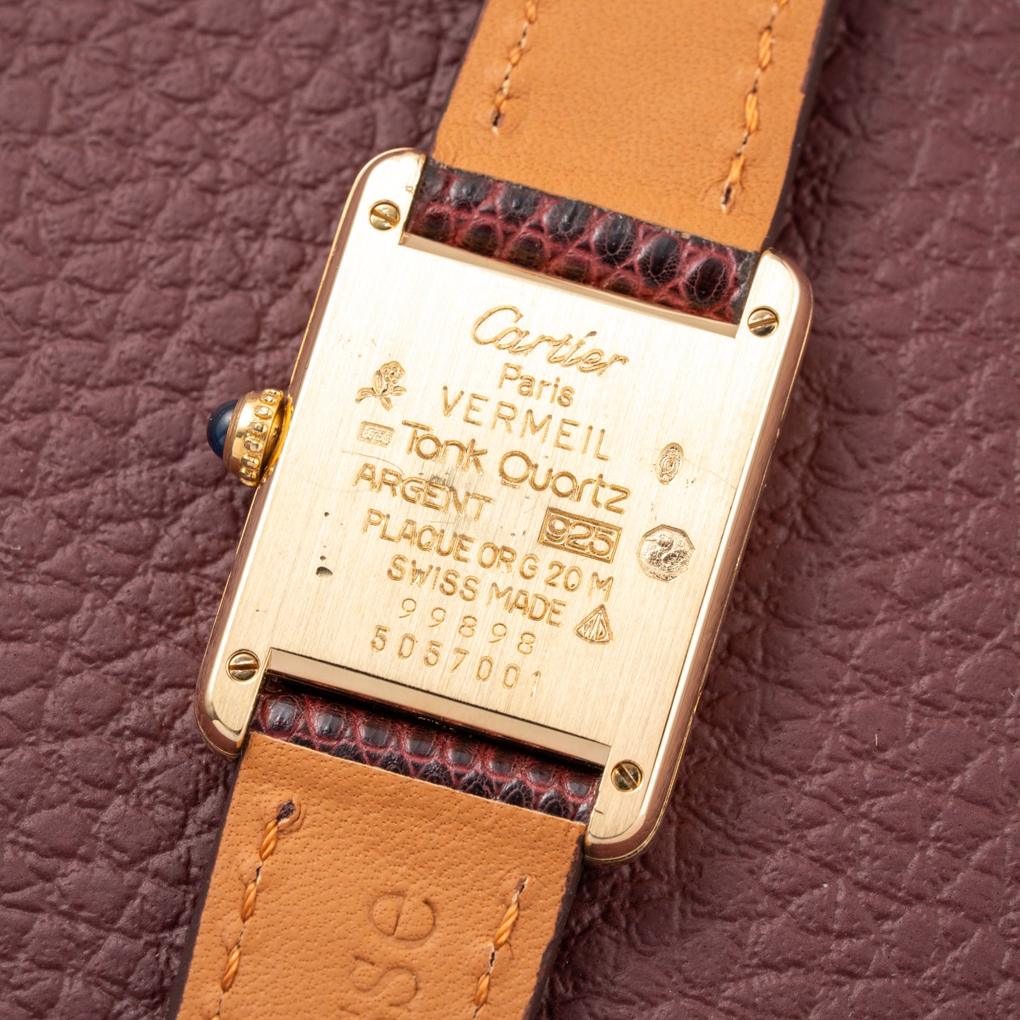 Cartier Tank Must de Vermeil White Tricolor Dial PM Ref 5057001 Full Set from 1993