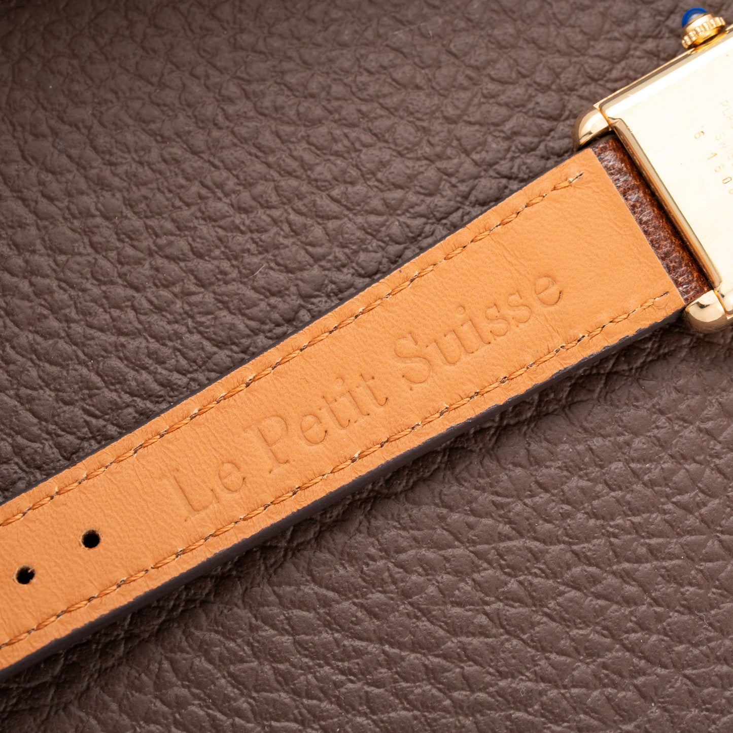 Cartier Tank Must de Vermeil ‘Turtle Shell’ Brown Wood Dial GM 1980s