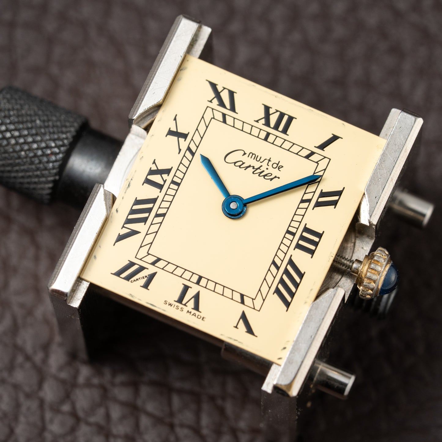 Cartier Must de Tank Vermeil Lemon Roman GM 1990s