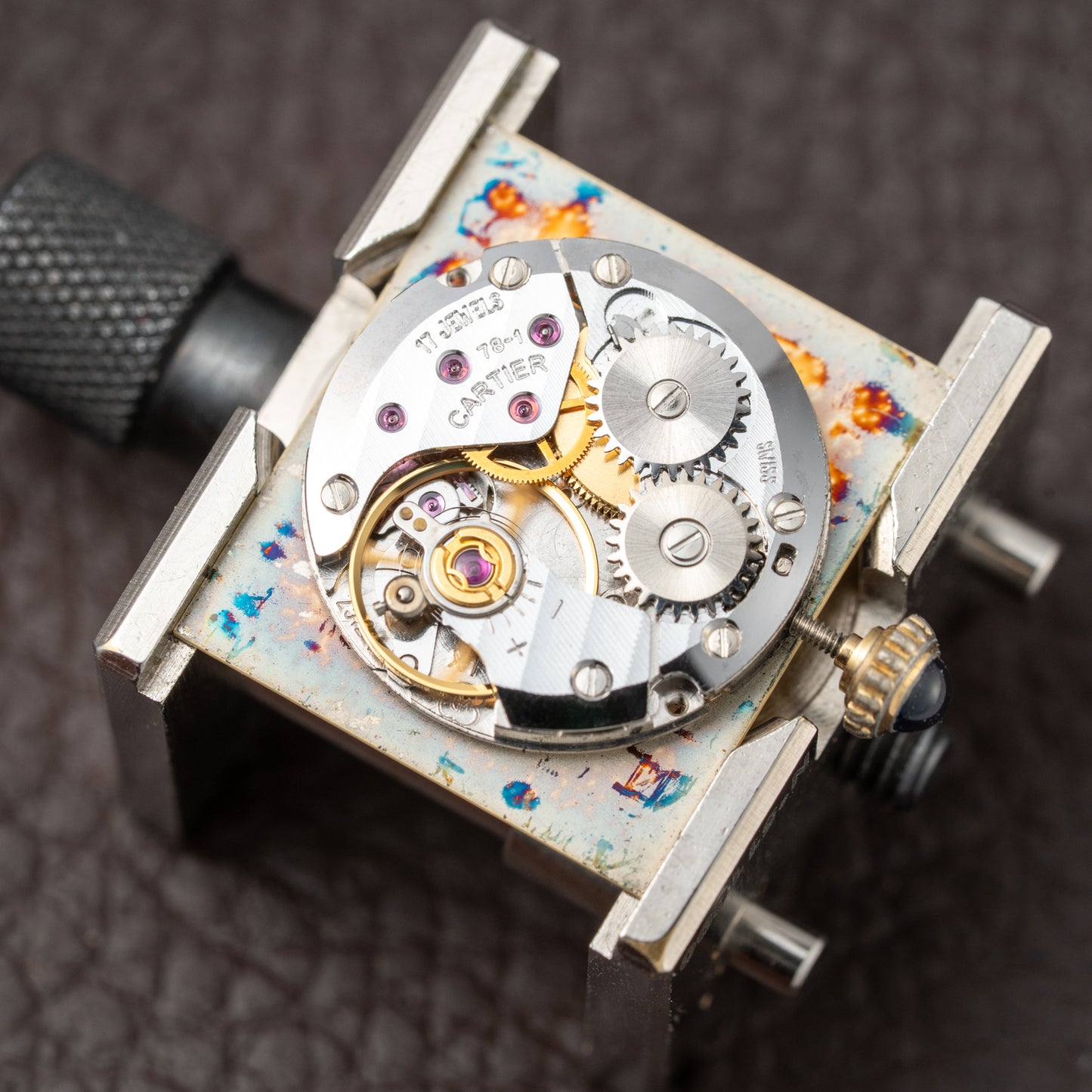 Cartier Must de Tank Vermeil Lemon Roman GM 1990s