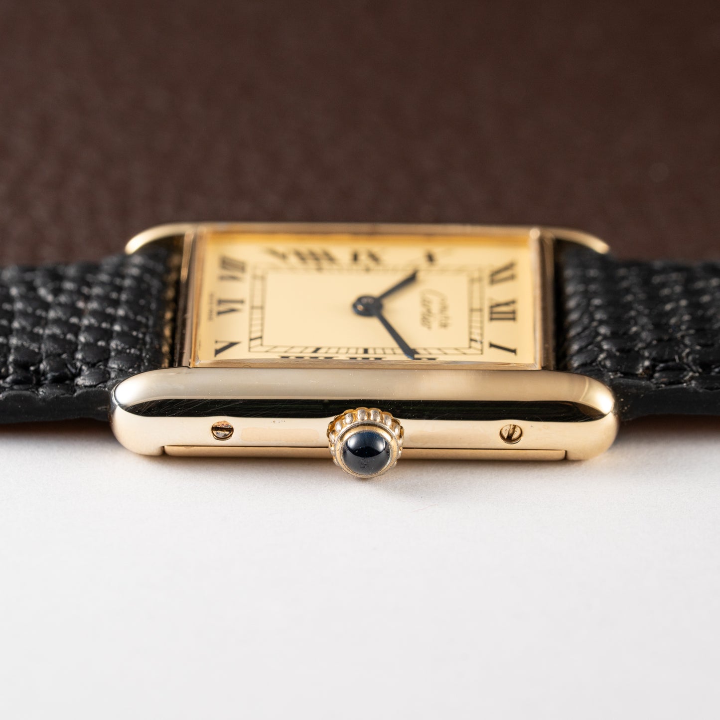 Cartier Must de Tank Vermeil Lemon Roman GM 1990s