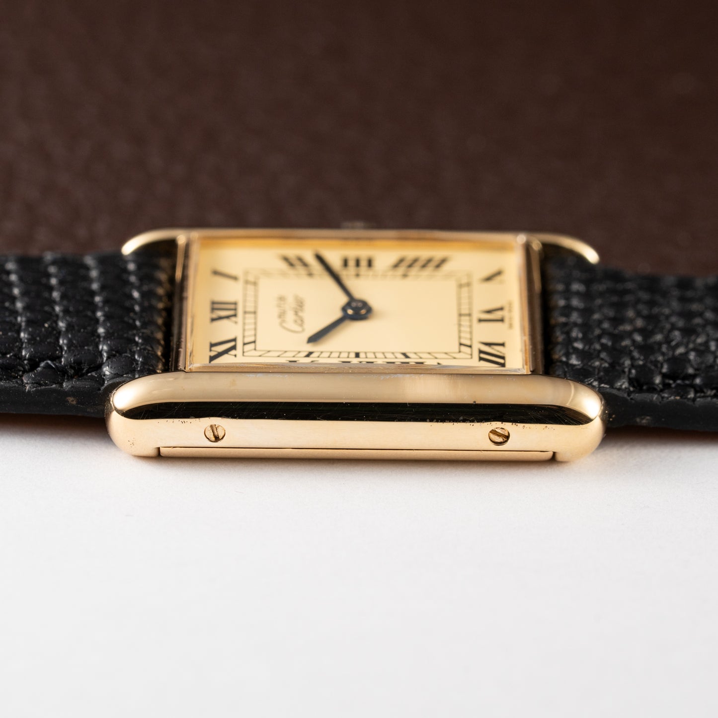 Cartier Must de Tank Vermeil Lemon Roman GM 1990s
