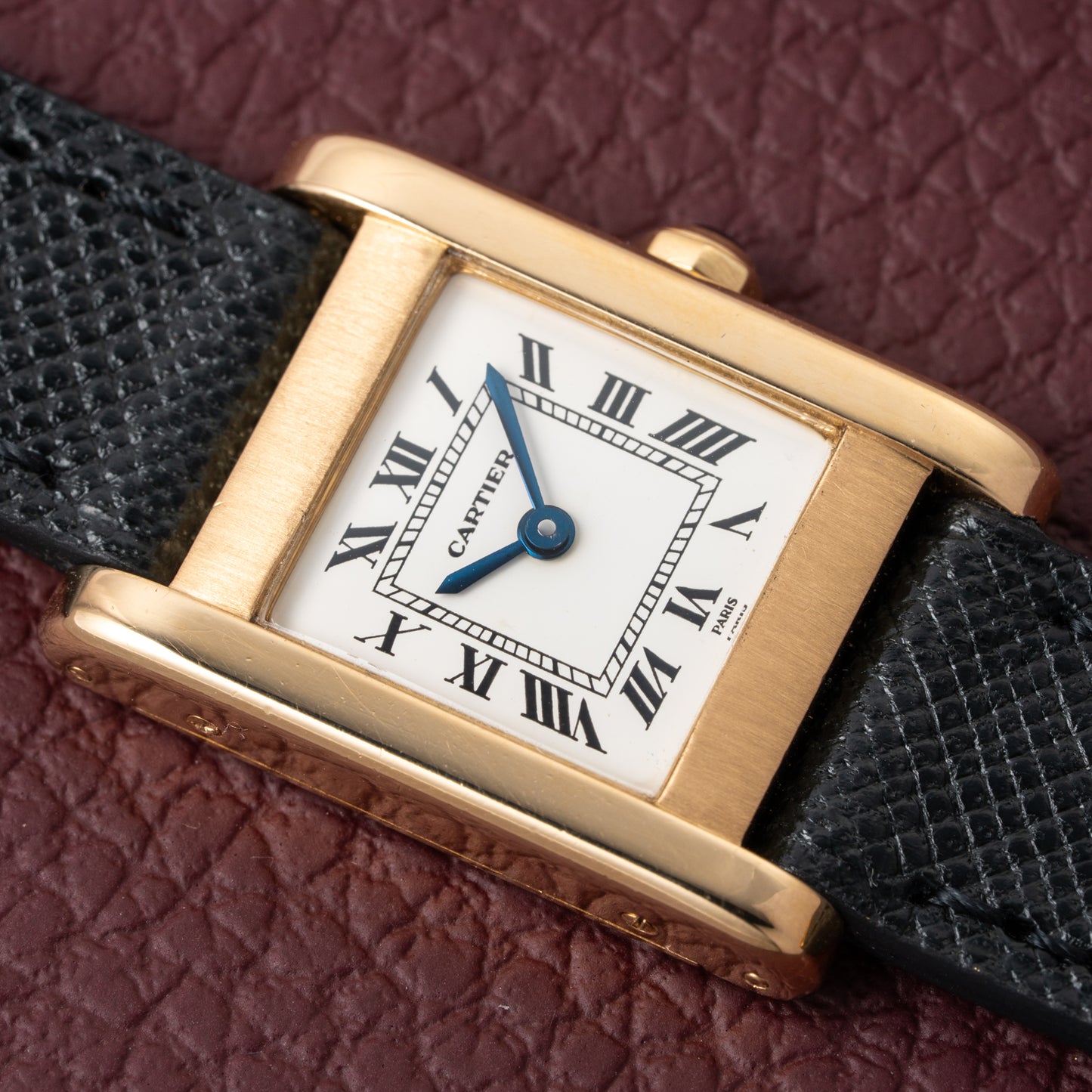 Cartier Tank Normale Paris Dial Ref. 78093 in 18K Yellow Gold PM from 1970s