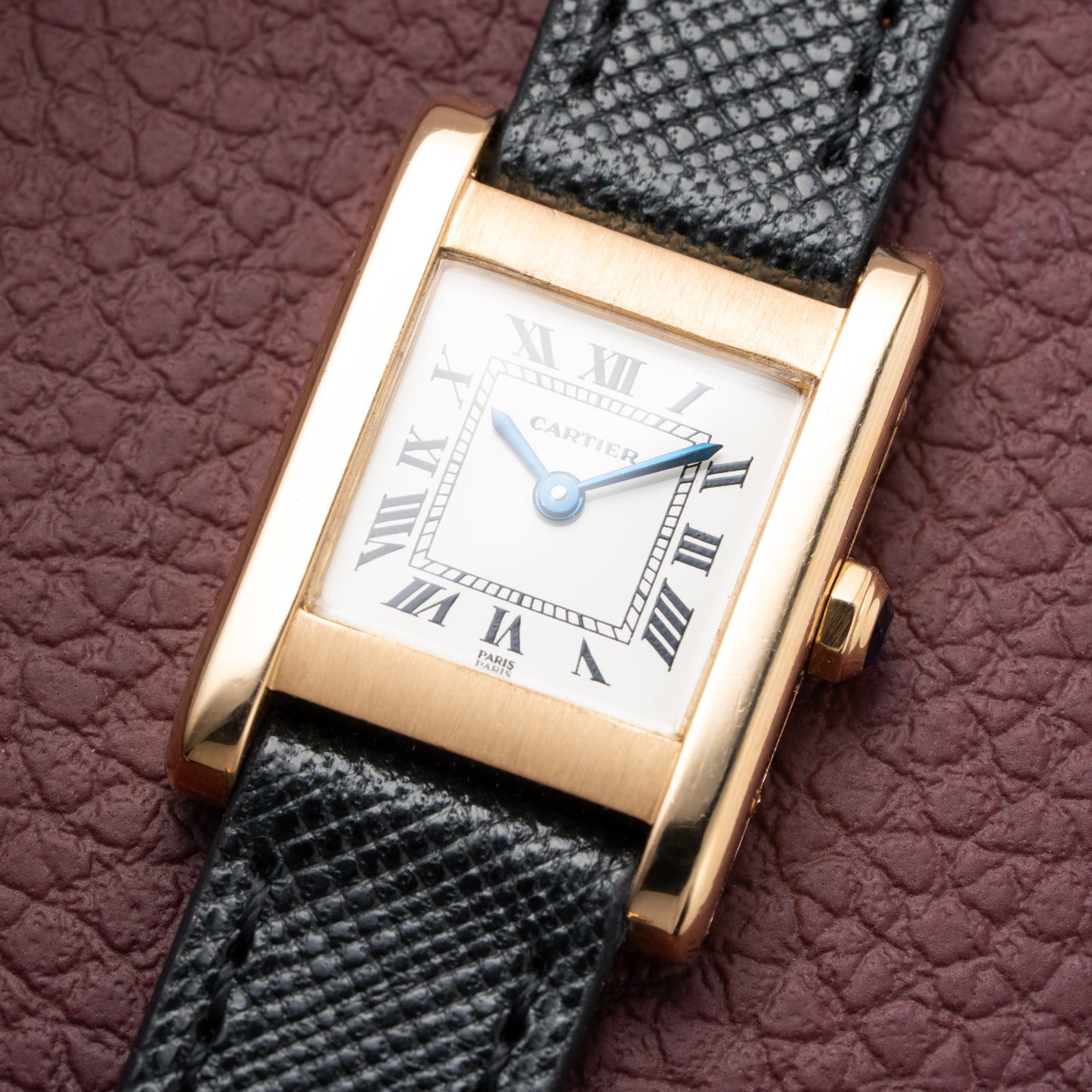 Cartier Tank Normale Paris Dial Ref. 78093 in 18K Yellow Gold PM from 1970s