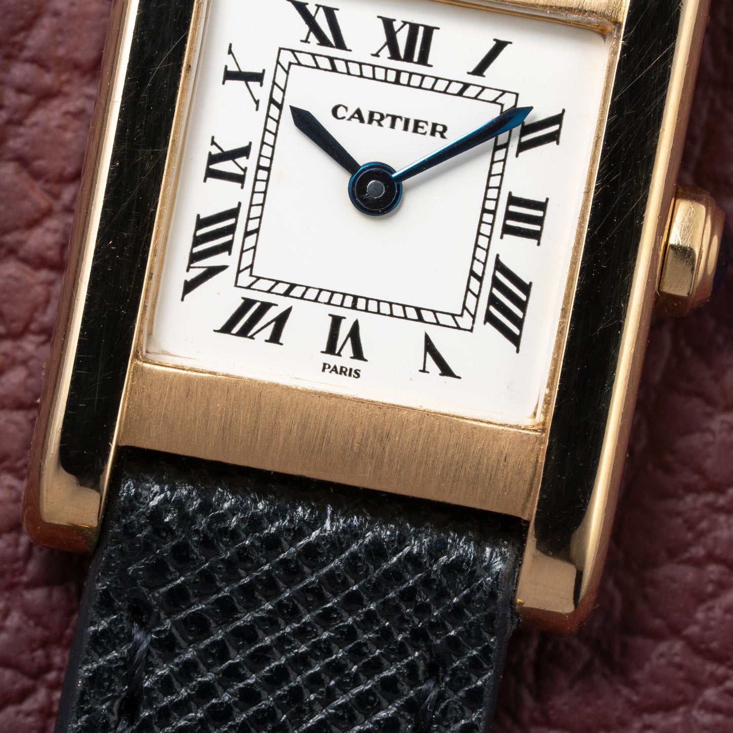 Cartier Tank Normale Paris Dial Ref. 78093 in 18K Yellow Gold PM from 1970s