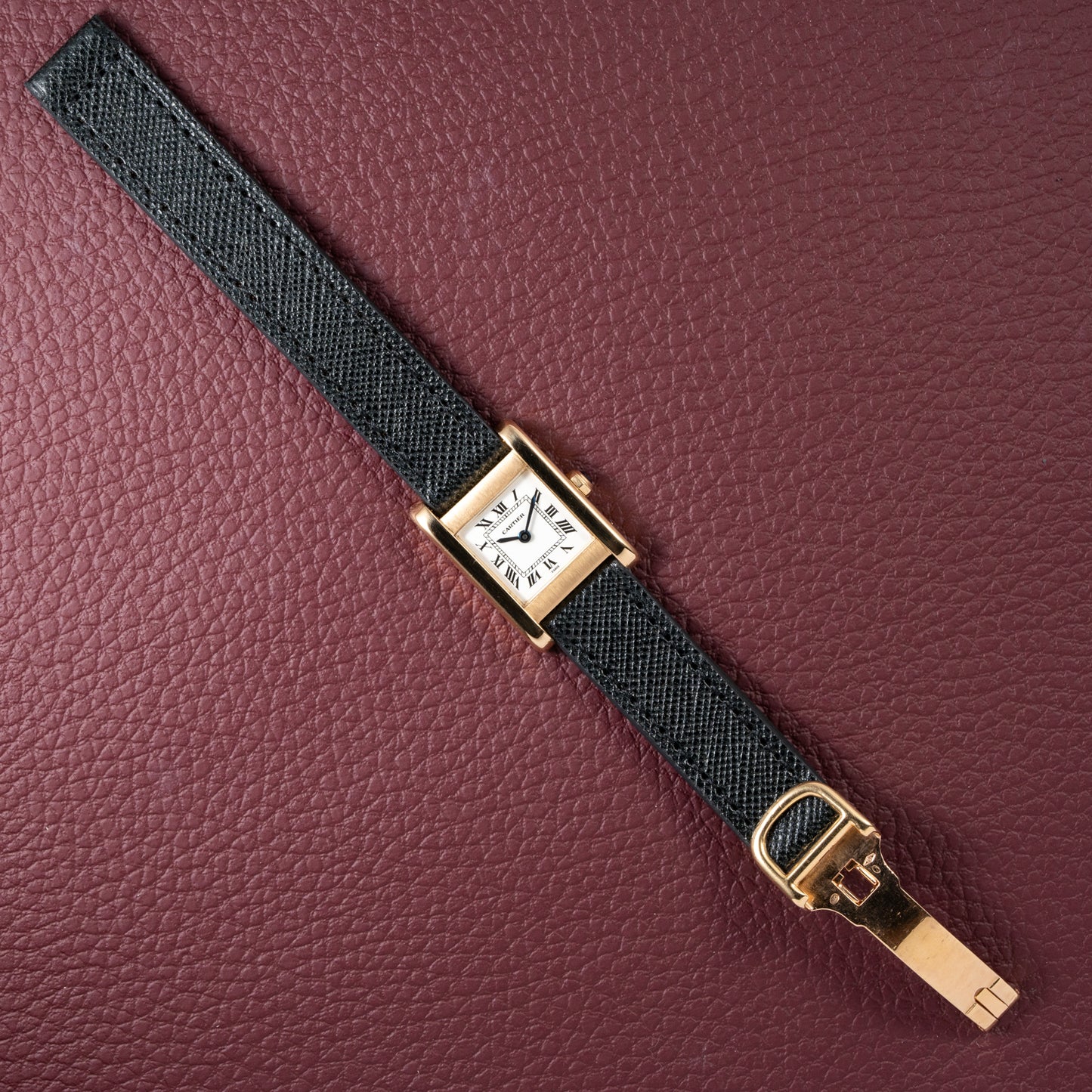 Cartier Tank Normale Paris Dial Ref. 78093 in 18K Yellow Gold PM from 1970s