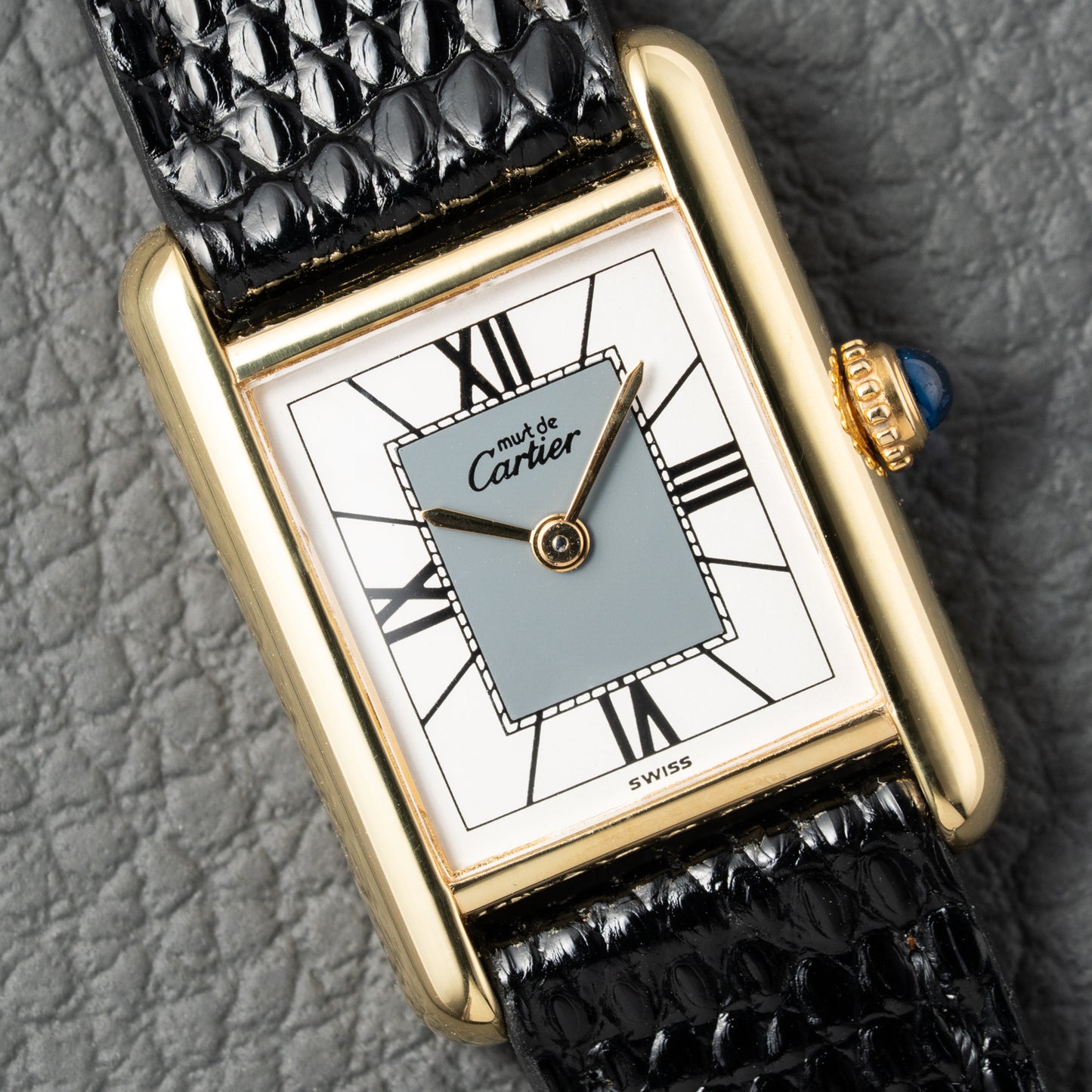 Cartier Must de Tank Vermeil Grey Art Deco Dial Reference 5057001