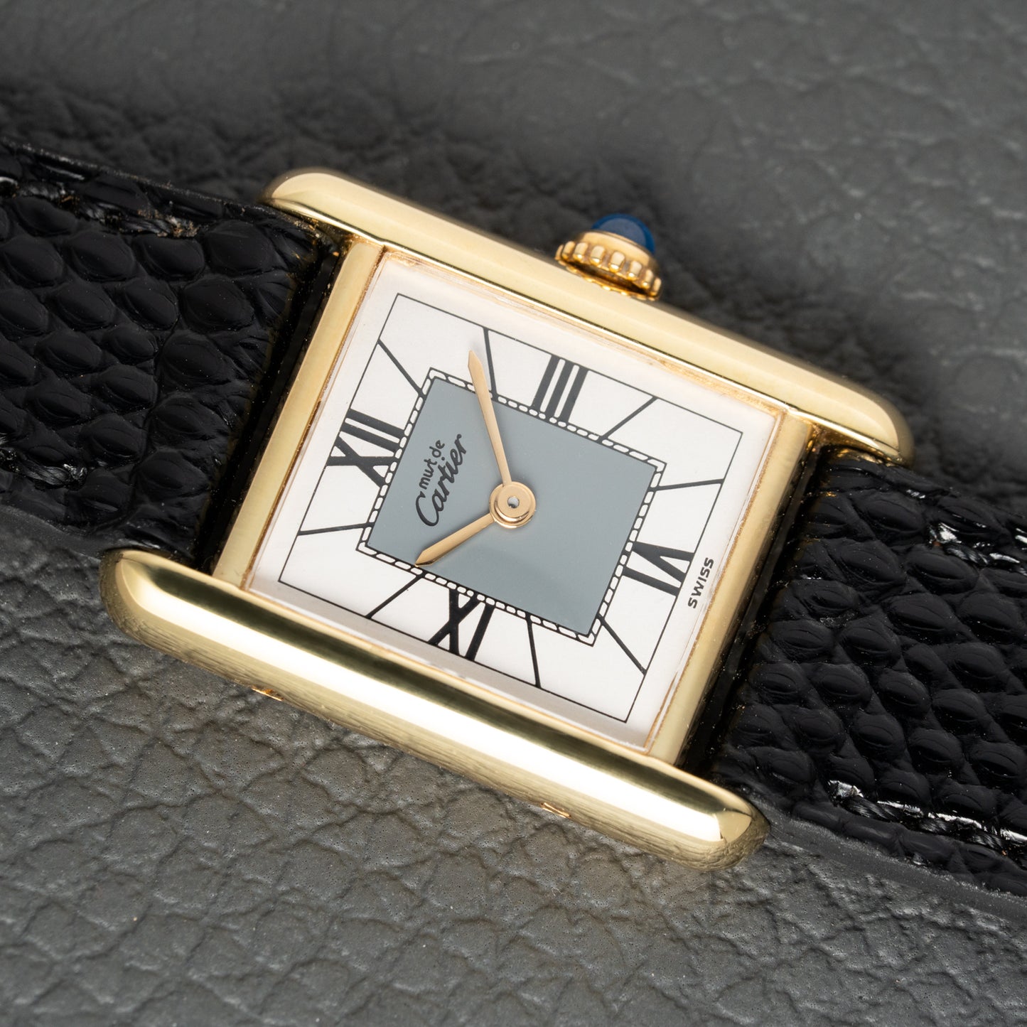 Cartier Must de Tank Vermeil Grey Art Deco Dial Reference 5057001