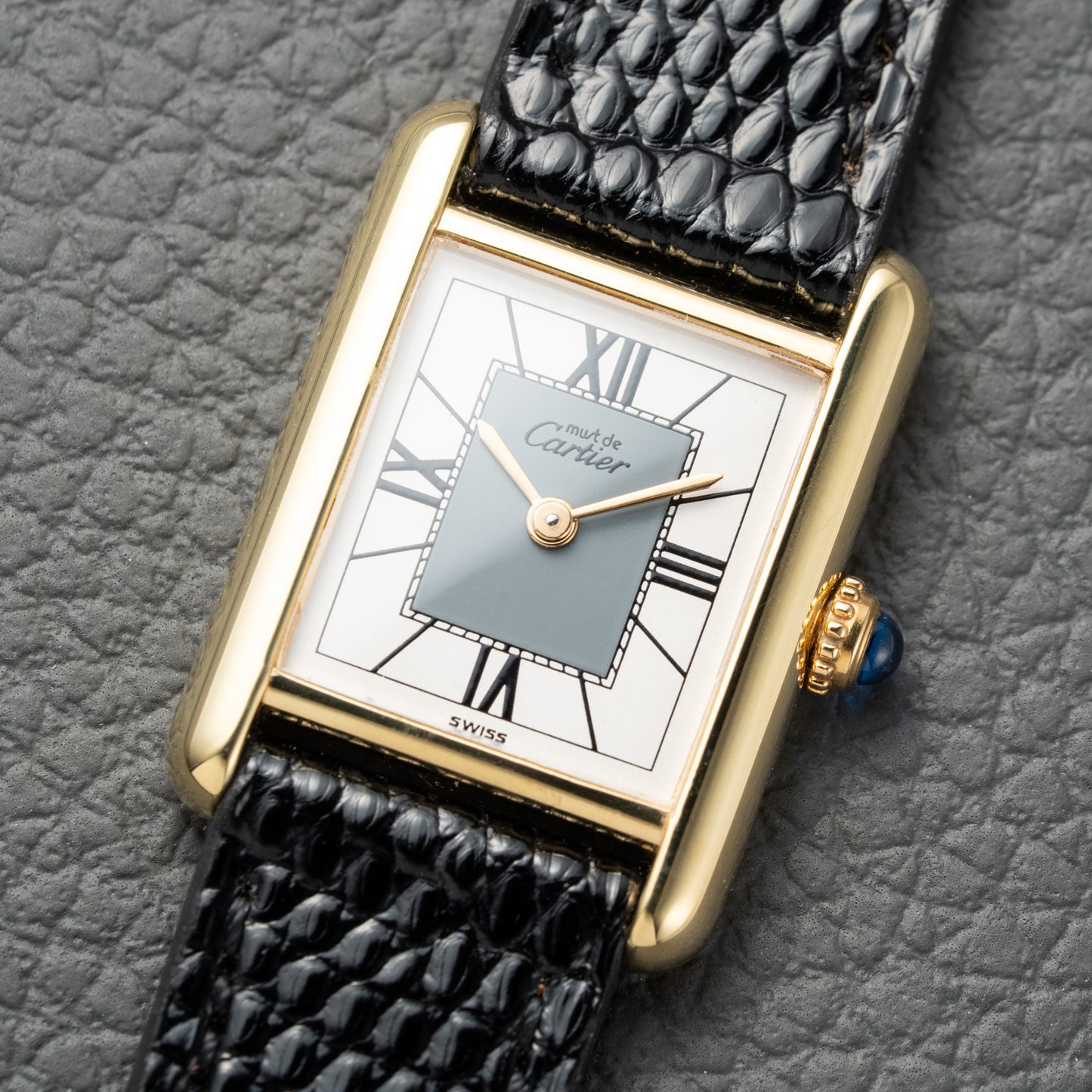 Cartier Must de Tank Vermeil Grey Art Deco Dial Reference 5057001