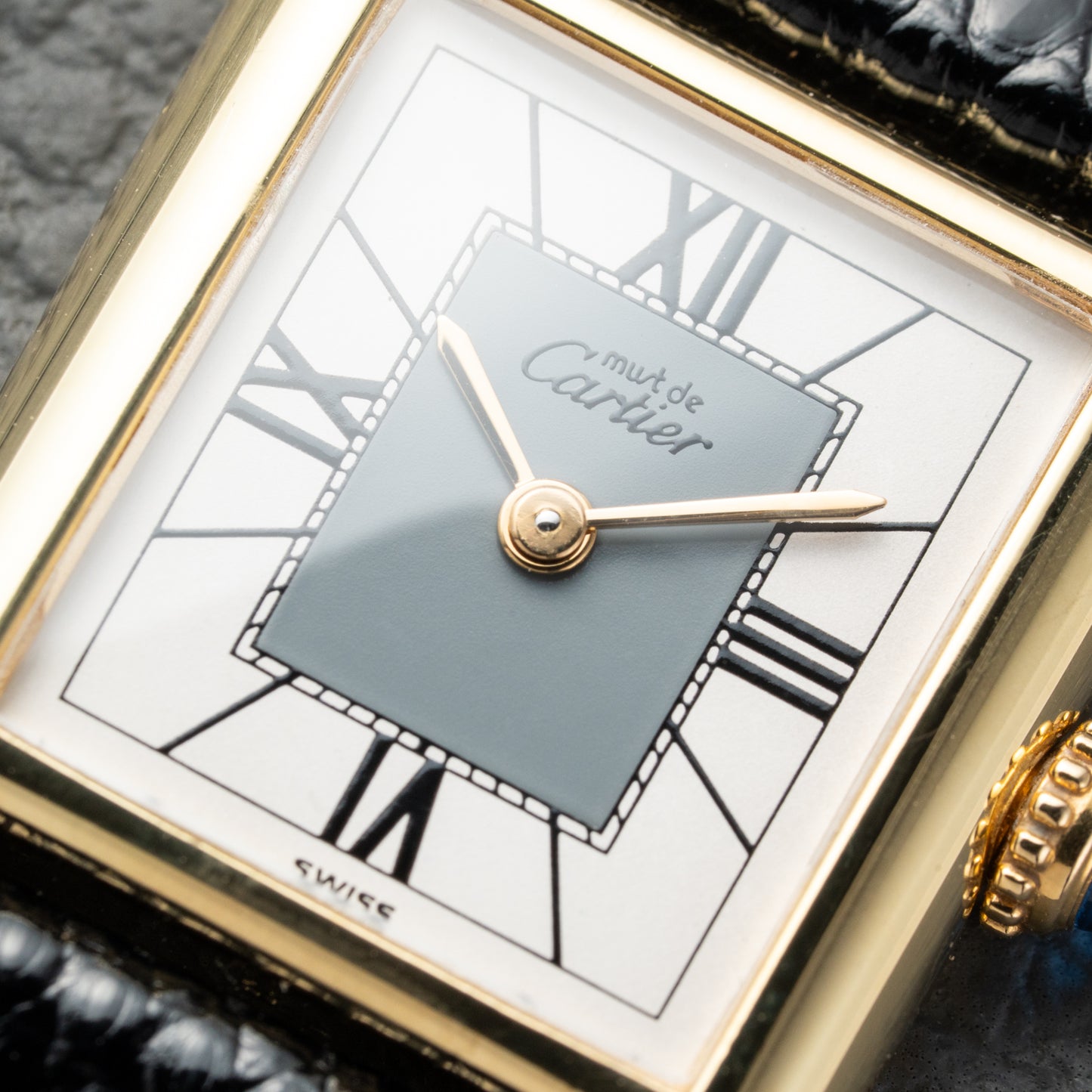 Cartier Must de Tank Vermeil Grey Art Deco Dial Reference 5057001