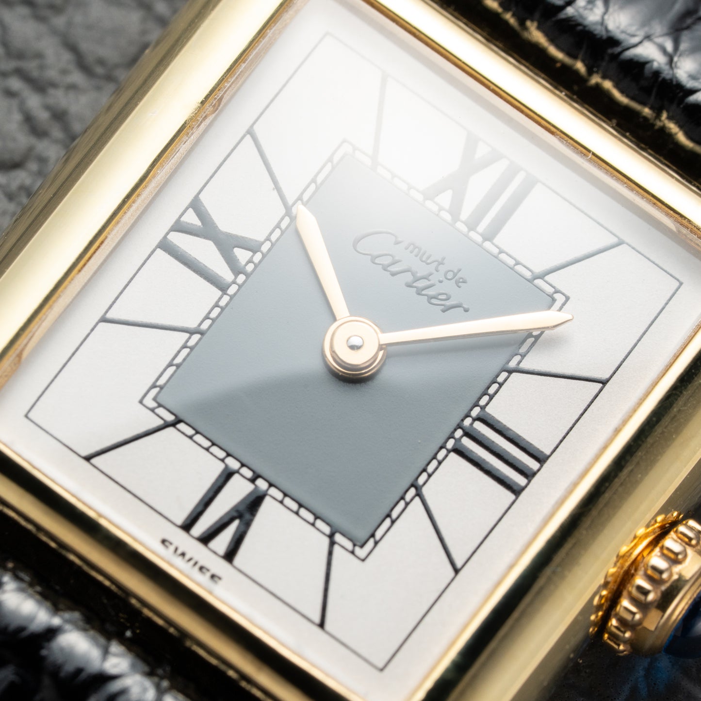 Cartier Must de Tank Vermeil Grey Art Deco Dial Reference 5057001