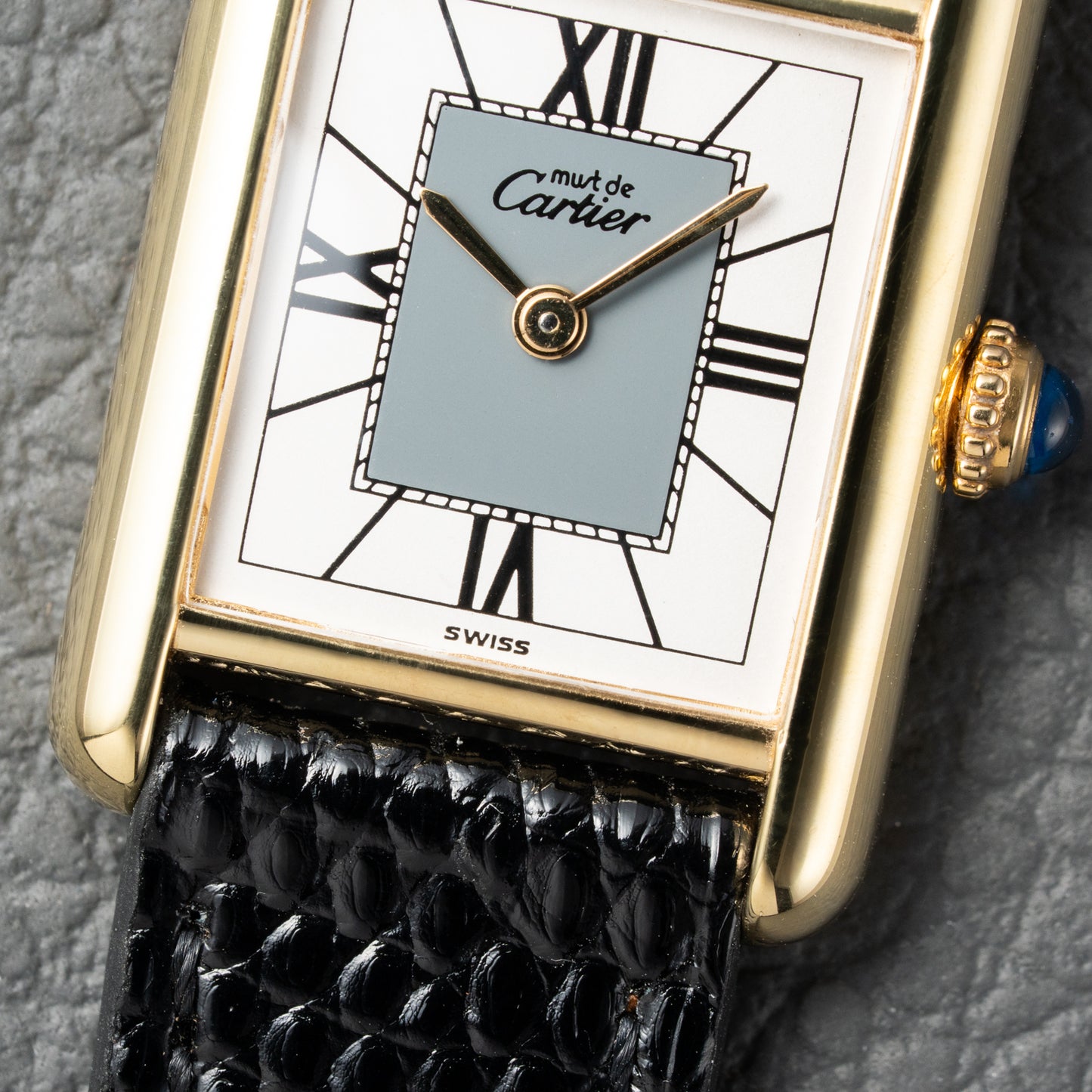 Cartier Must de Tank Vermeil Grey Art Deco Dial Reference 5057001