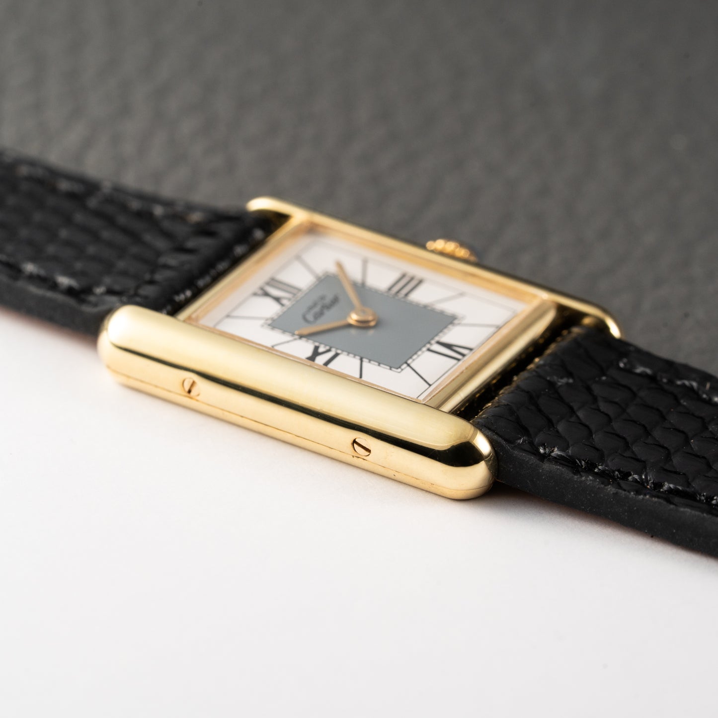 Cartier Must de Tank Vermeil Grey Art Deco Dial Reference 5057001
