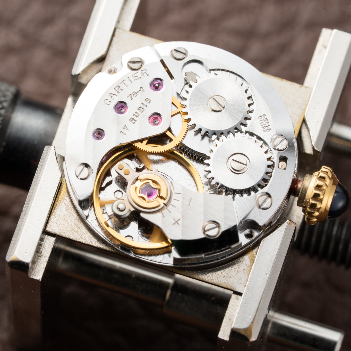 Cartier Tank Must de Vermeil Black Dial PM 1980s