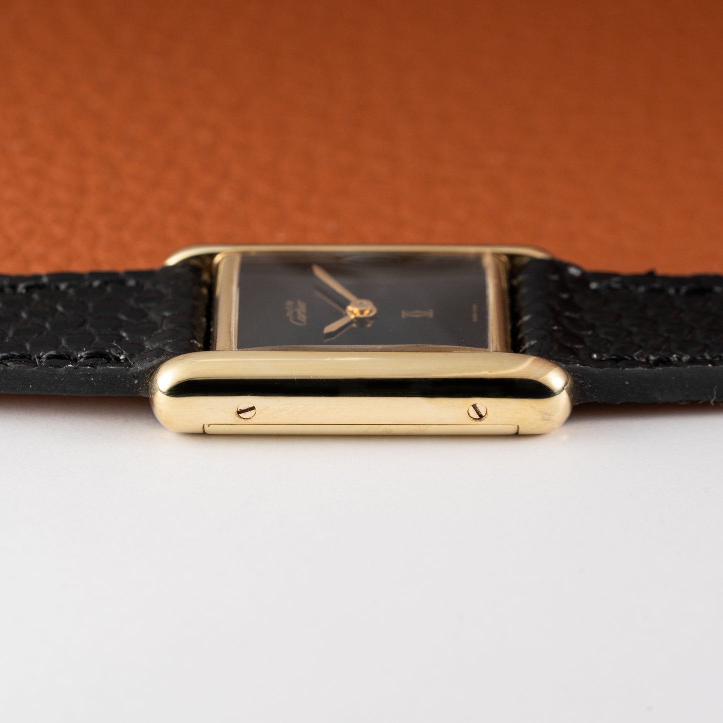 Cartier Tank Must de Vermeil Black Dial PM 1980s