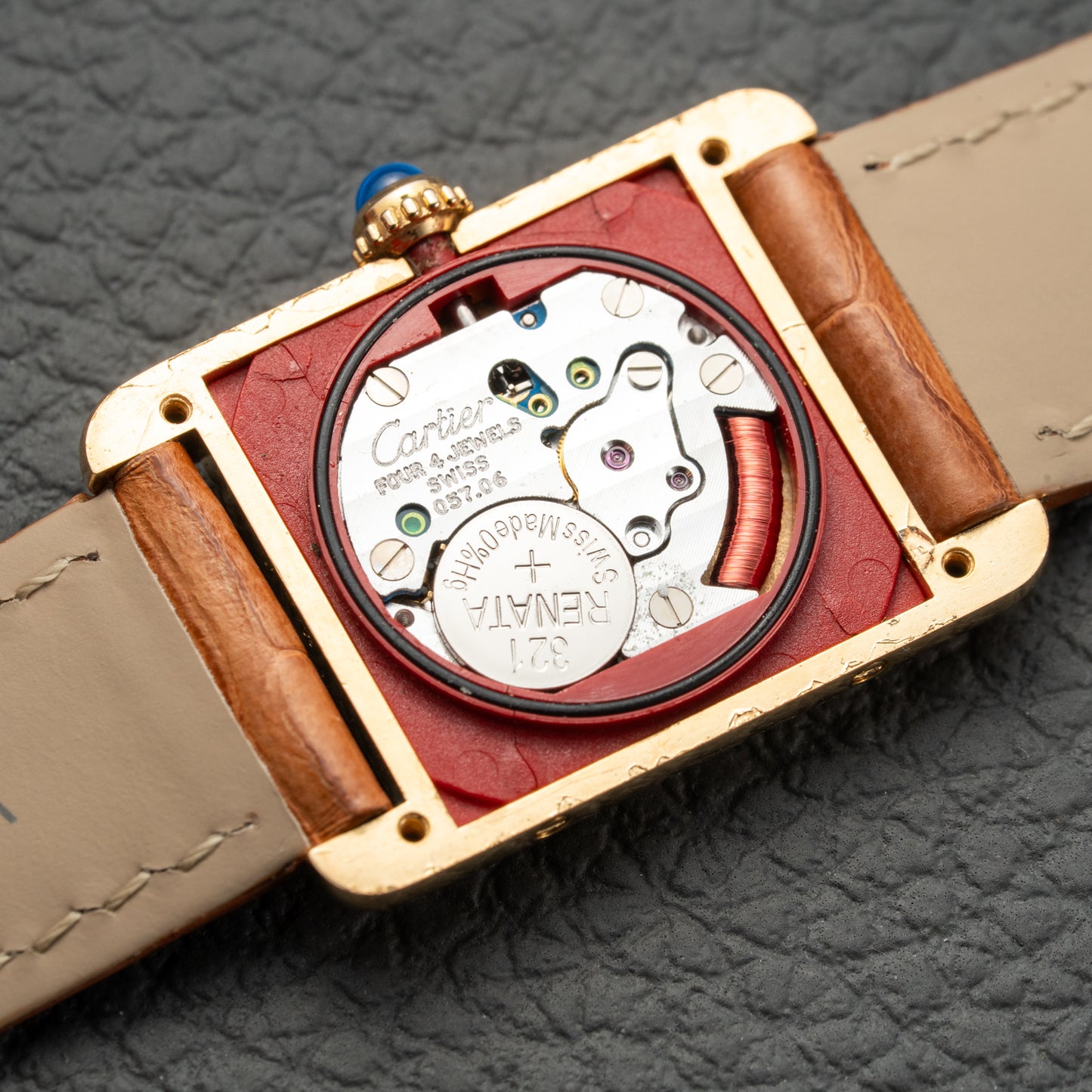 Cartier Must de Tank Vermeil White Opaline Roman Dial PM Ref. 5057001